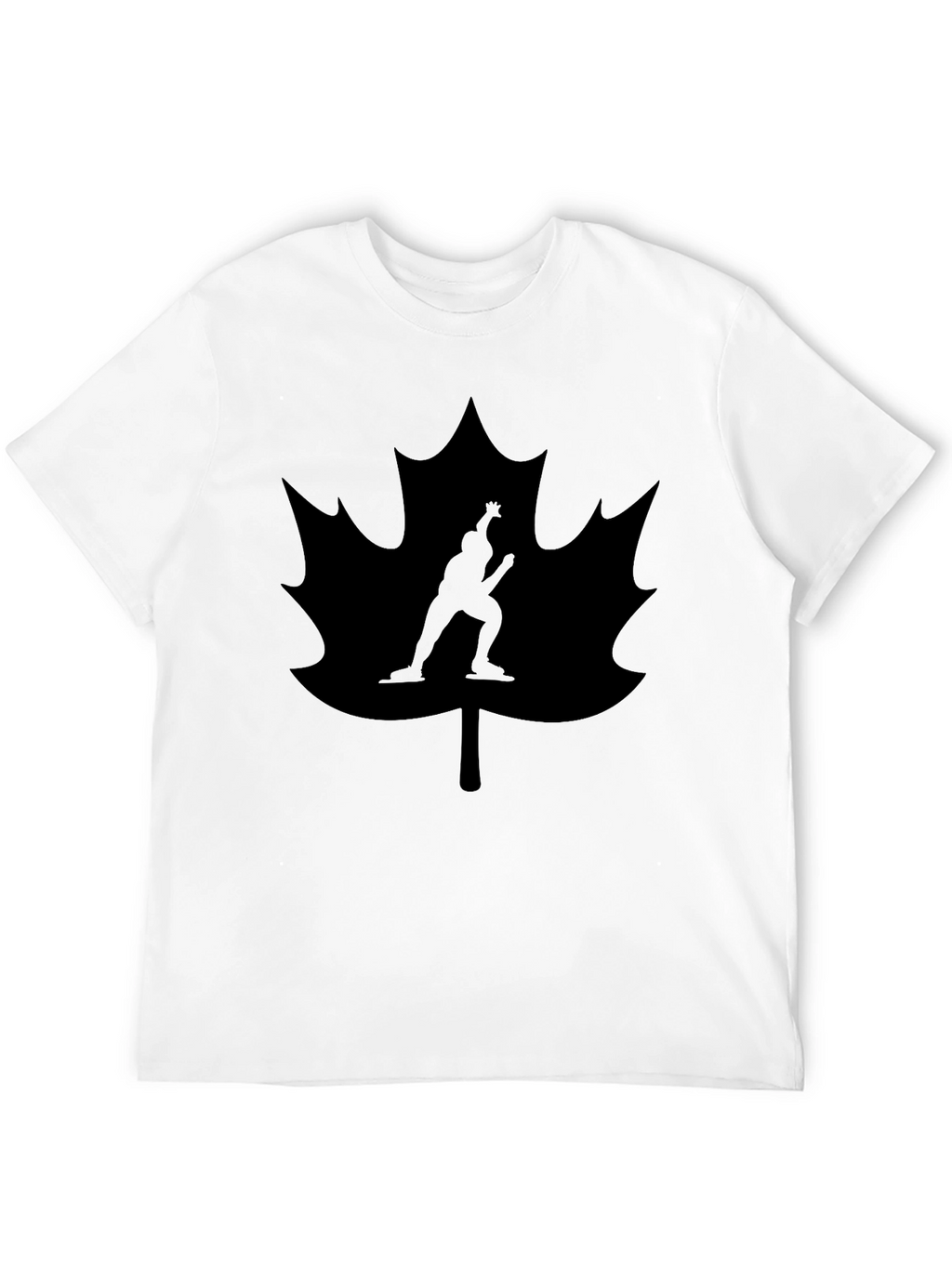 Maple Leaf Figure Skating Black T-Shirt