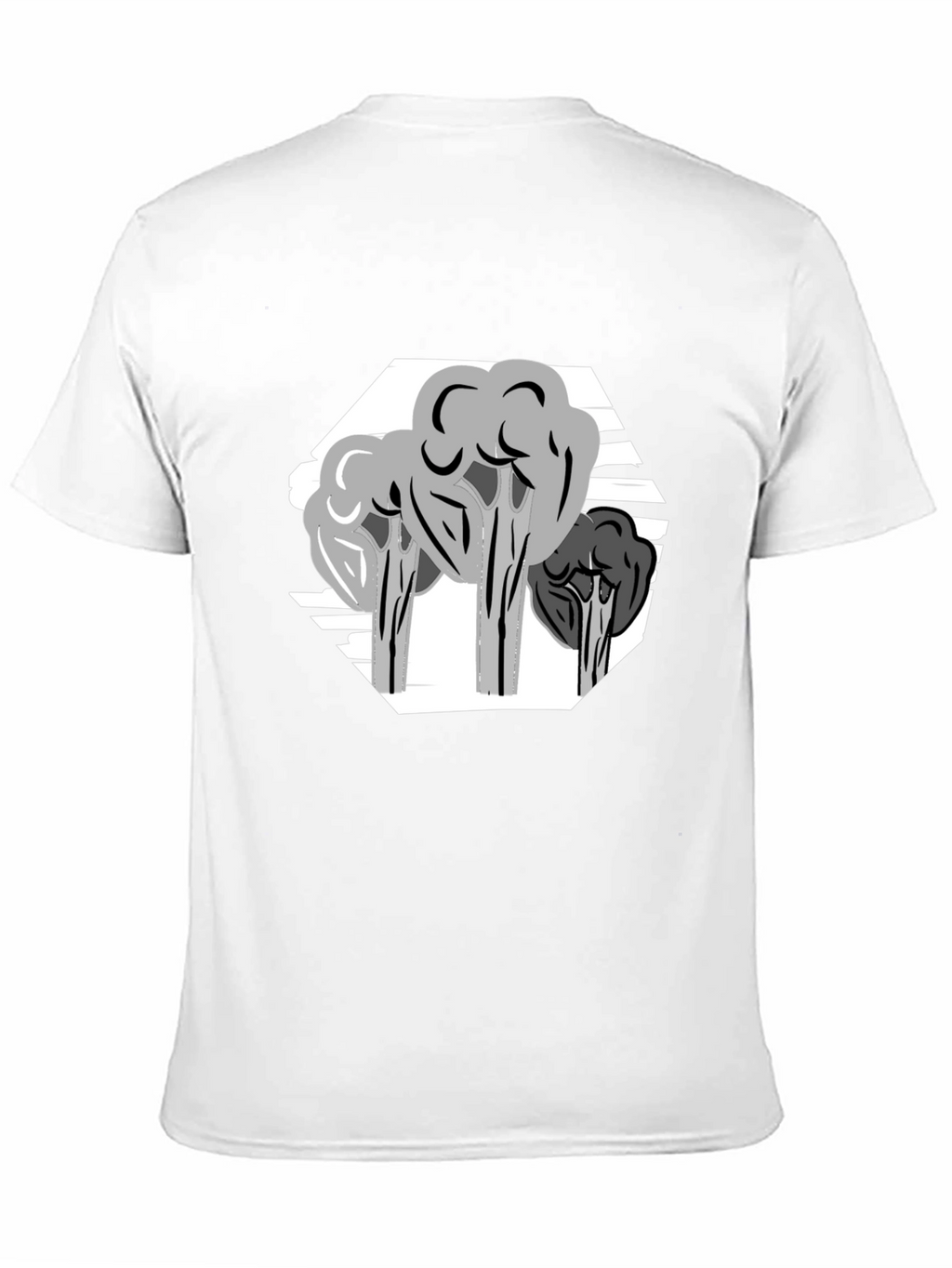 Abstract Tree Graphic Tee - Stylish Mens Black T-Shirt