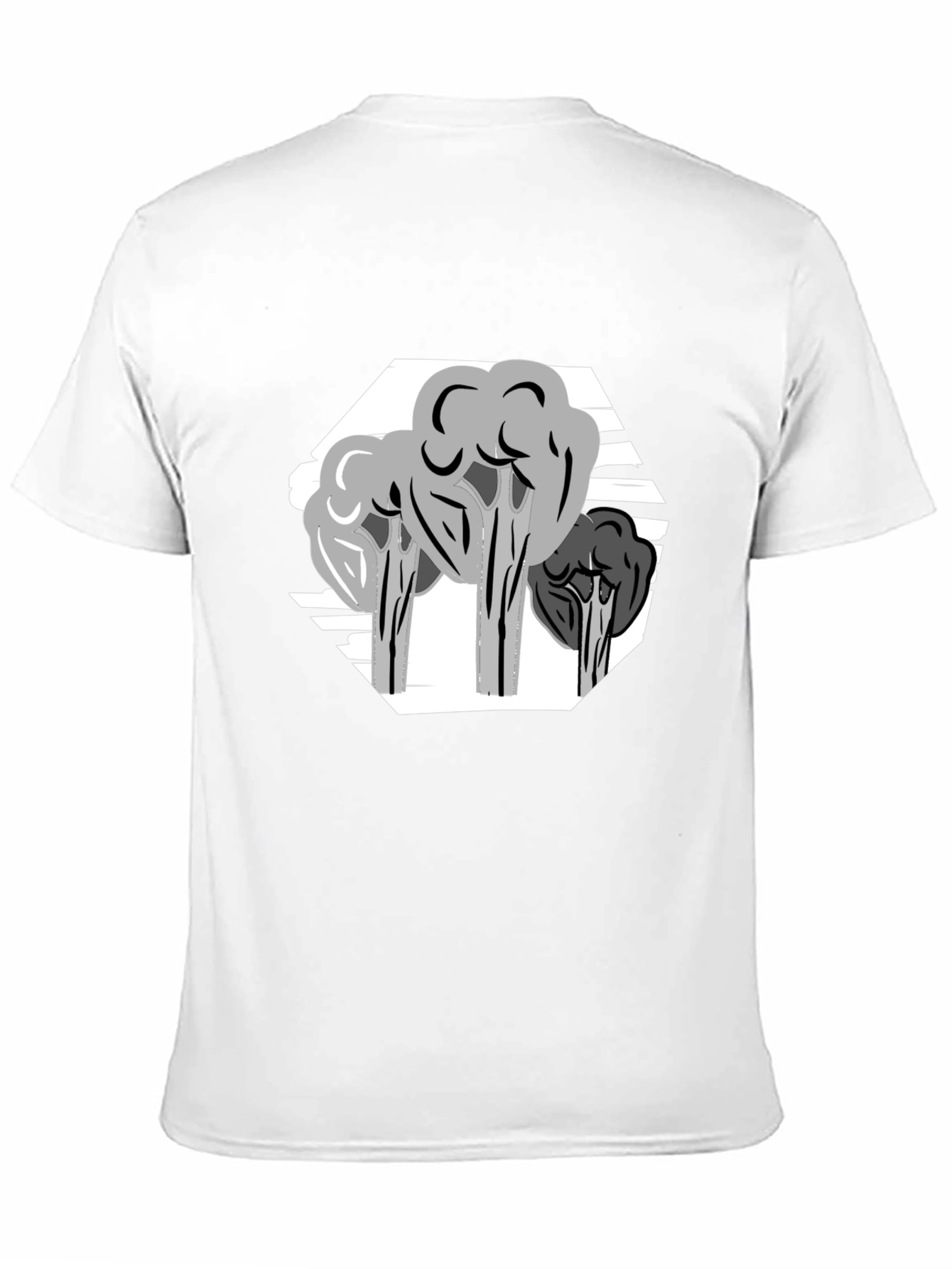 Abstract Tree Graphic Tee - Stylish Mens Black T-Shirt