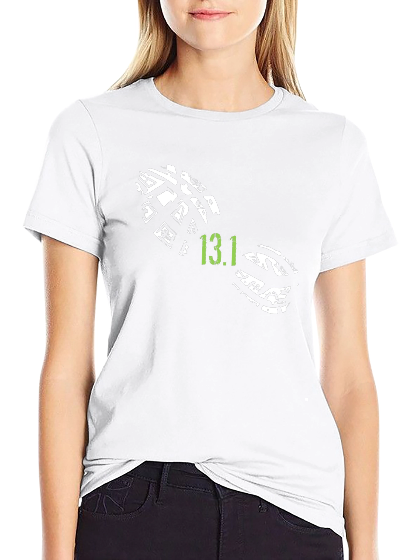 13.1 Half Marathon Shoe Print T-Shirt