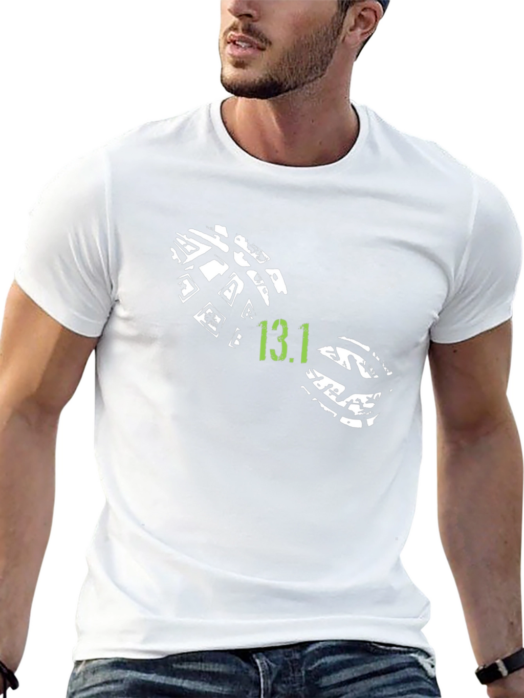 13.1 Half Marathon Shoe Print T-Shirt