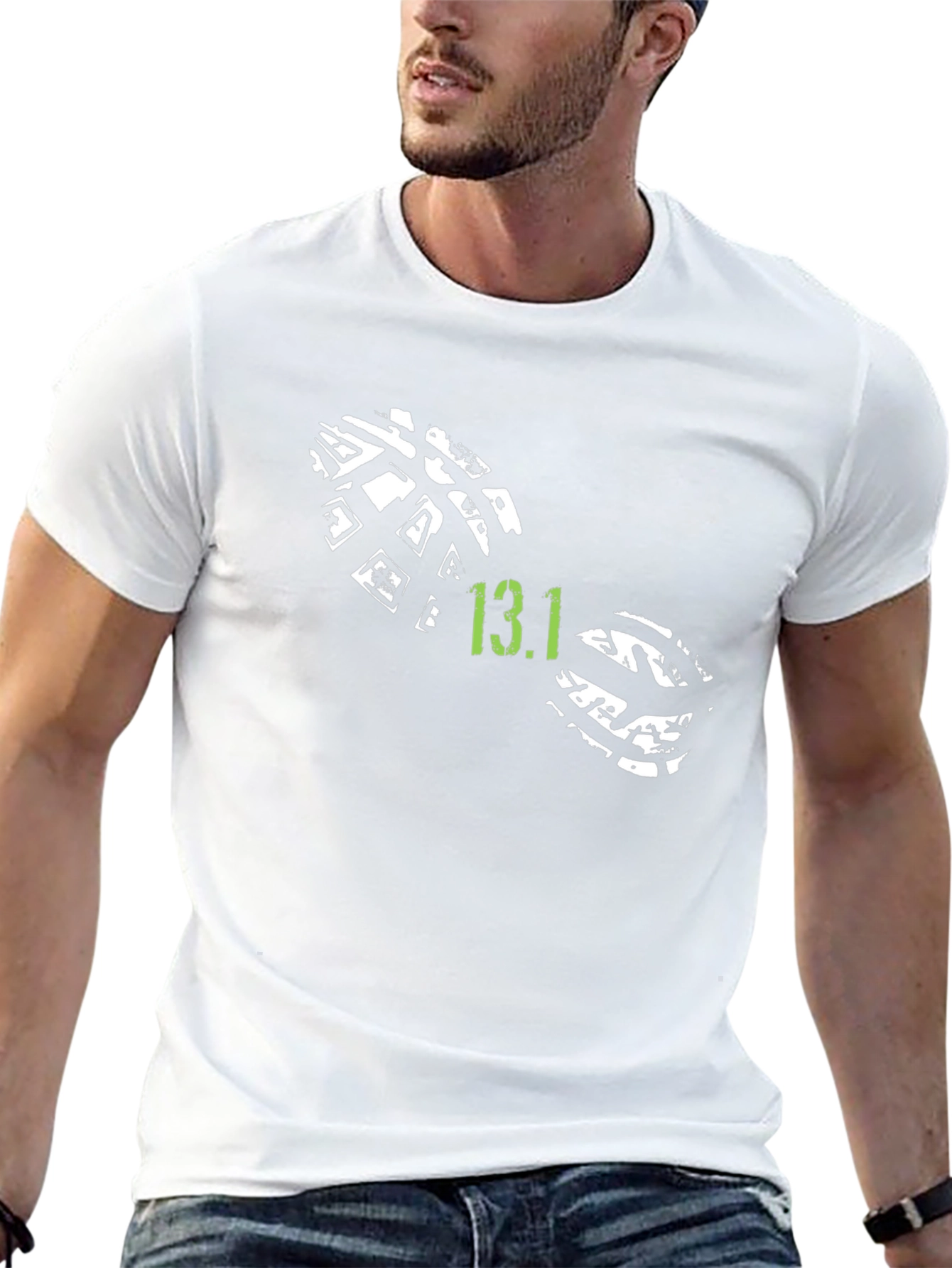 13.1 Half Marathon Shoe Print T-Shirt