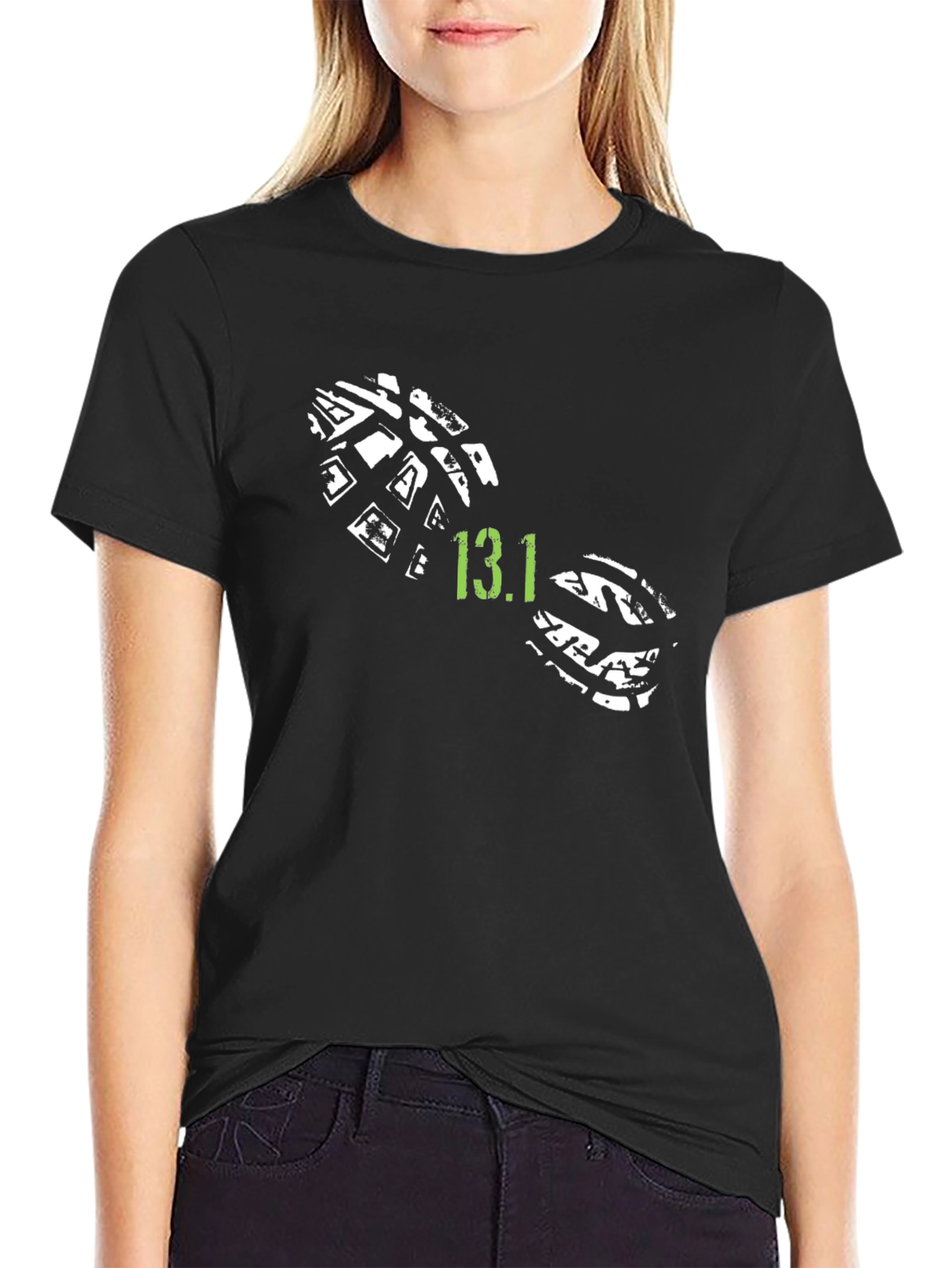 13.1 Half Marathon Shoe Print T-Shirt