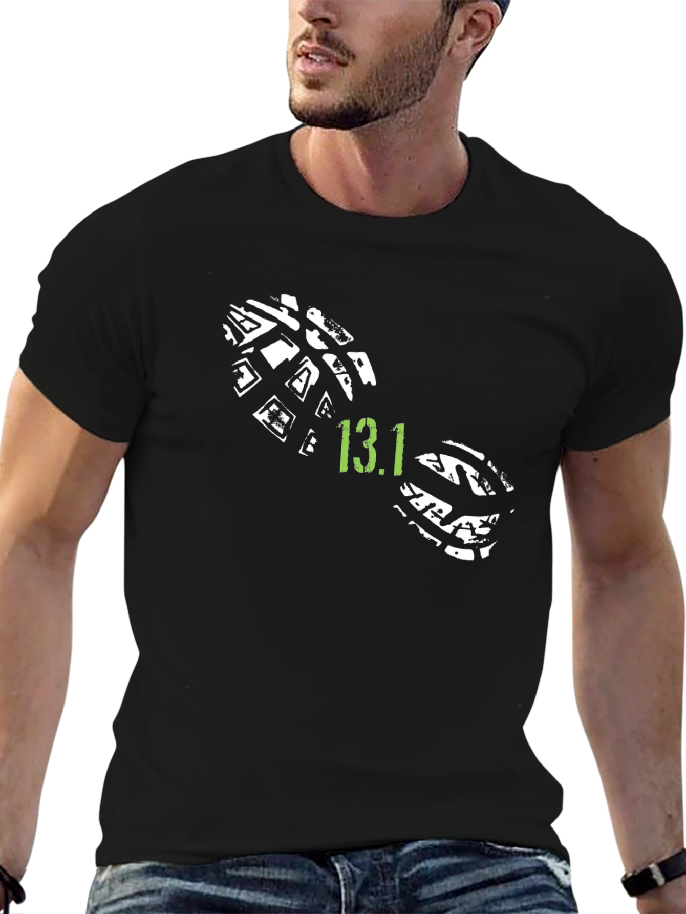13.1 Half Marathon Shoe Print T-Shirt