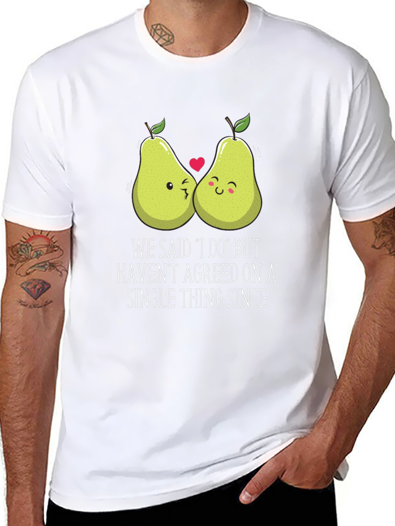 Funny Pears T-Shirt - We Said I Do Graphic Tee