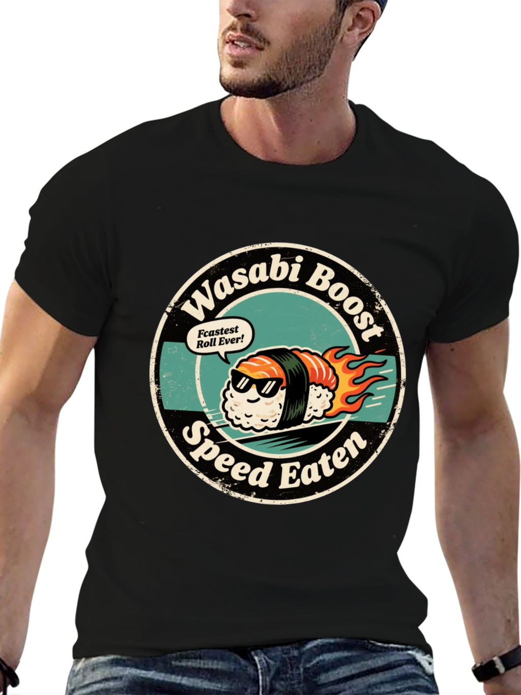 Wasabi Boost Sushi T-Shirt - Speed Eater