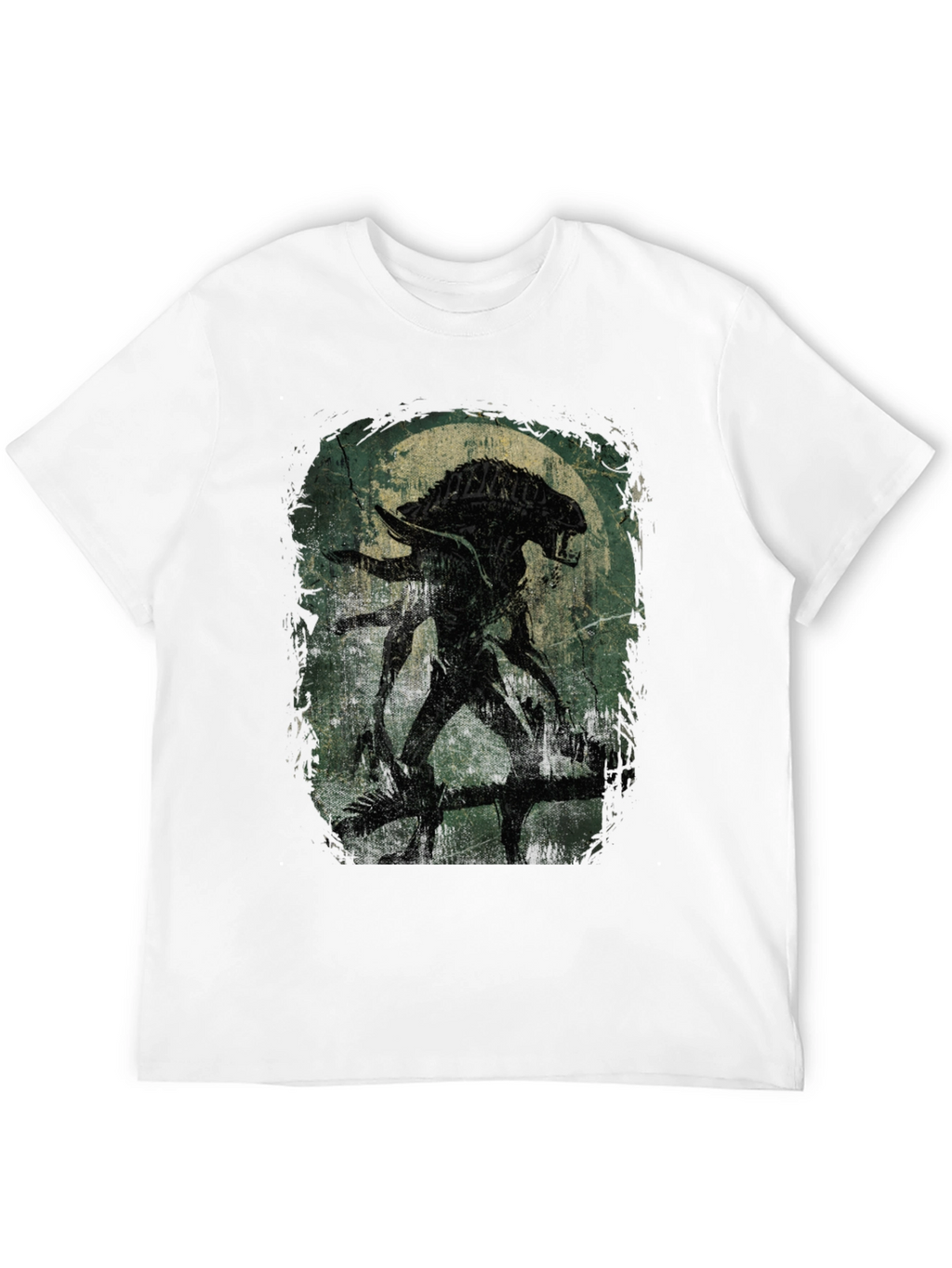 Alien Xenomorph Graphic Print Black T-Shirt