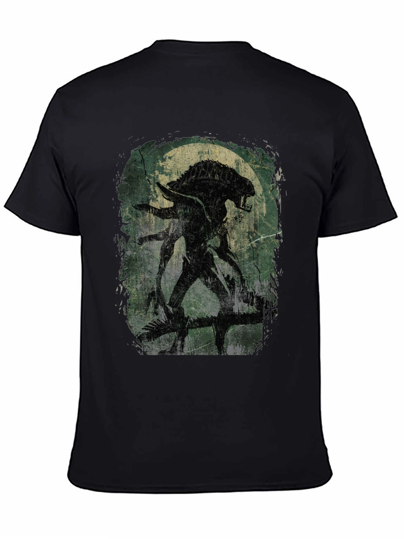Alien Xenomorph Graphic Print Black T-Shirt