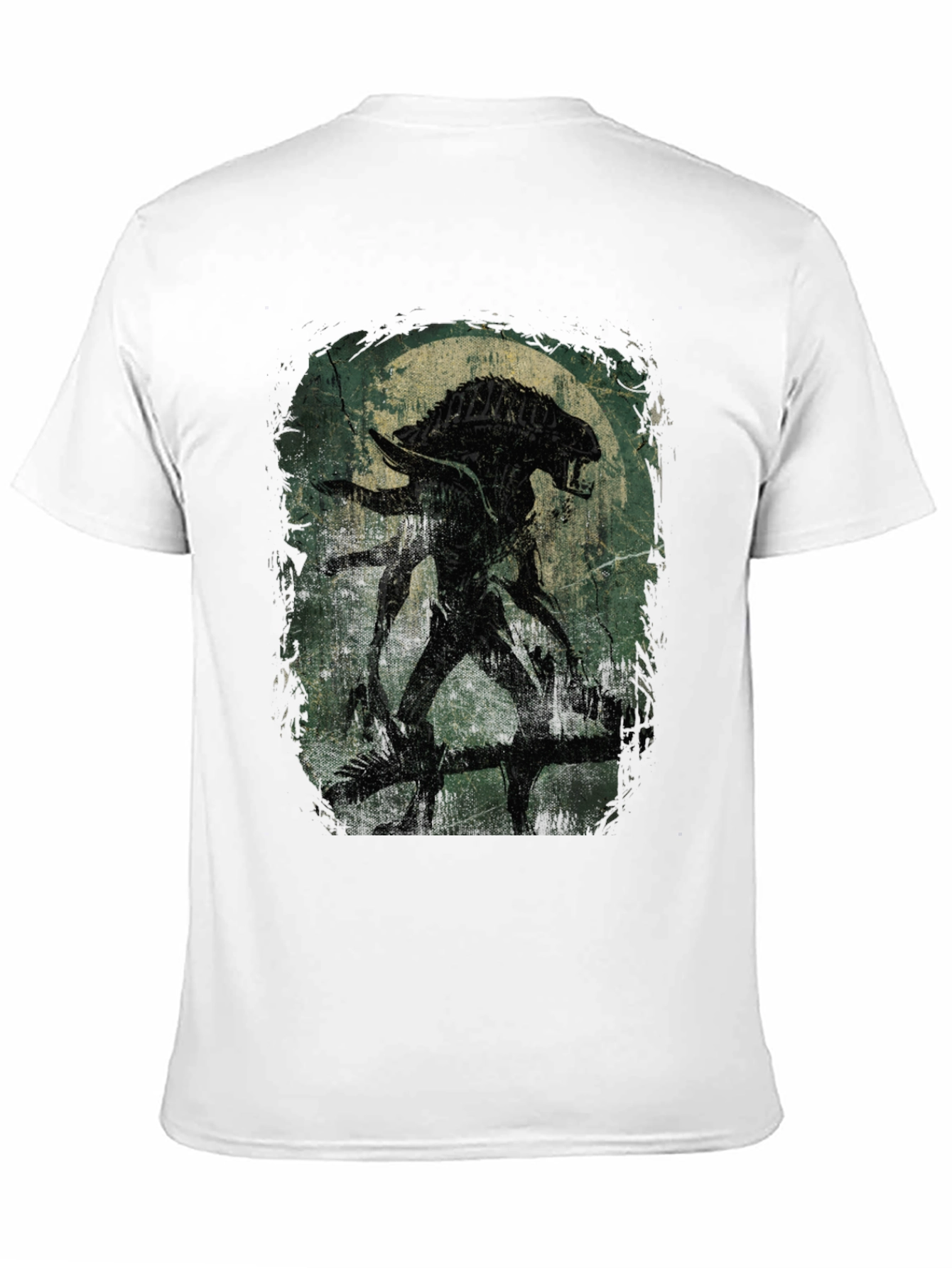 Alien Xenomorph Graphic Print Black T-Shirt