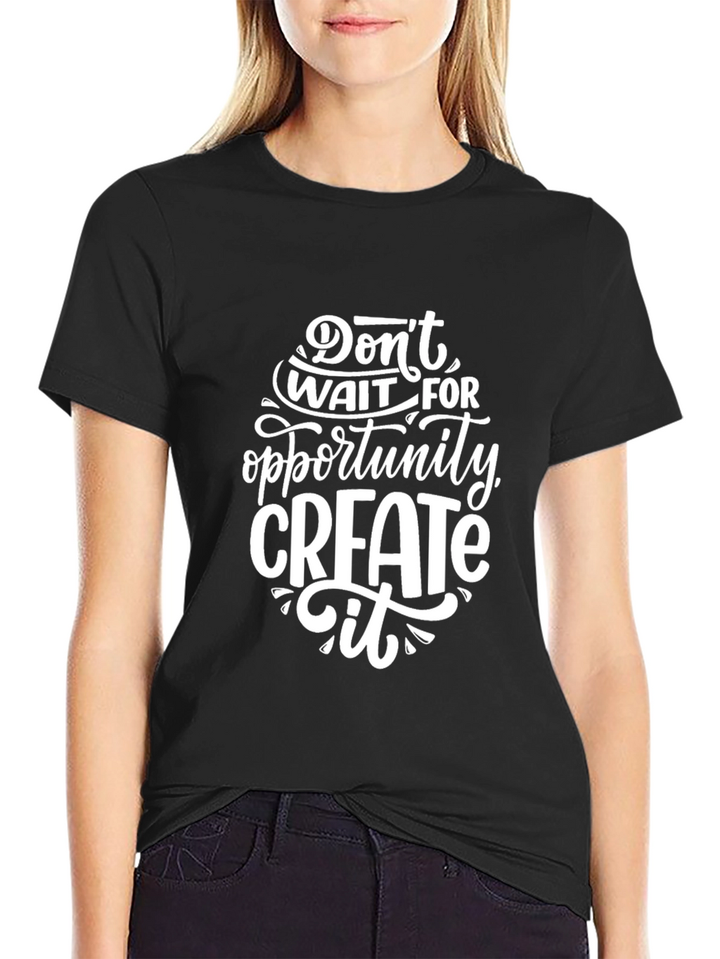 Motivational Black Graphic T-Shirt
