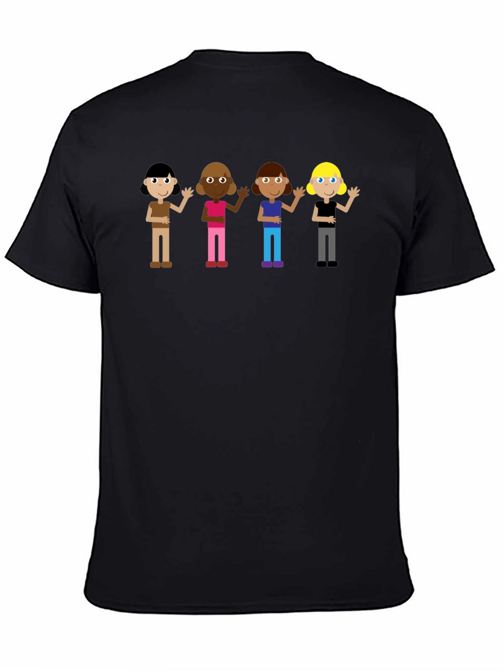 Diverse Kids Graphic Tee - Black Unisex T-Shirt