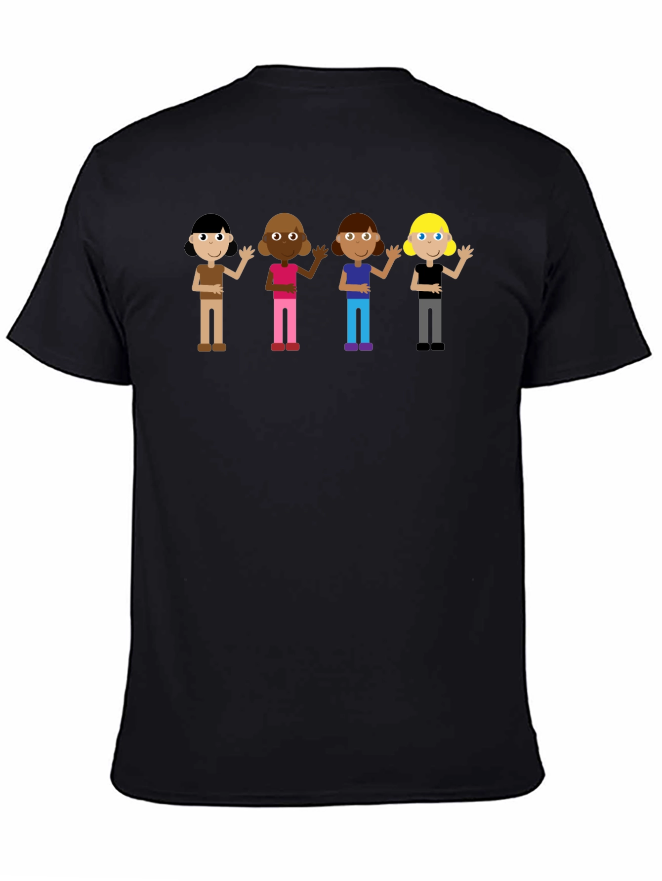Diverse Kids Graphic Tee - Black Unisex T-Shirt