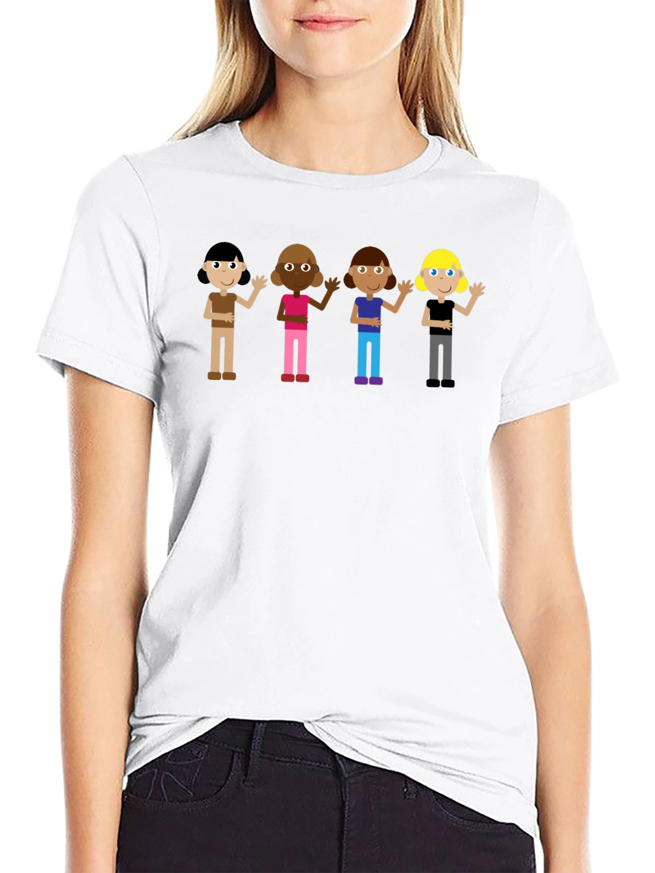 Diverse Kids Graphic Tee - Black Unisex T-Shirt