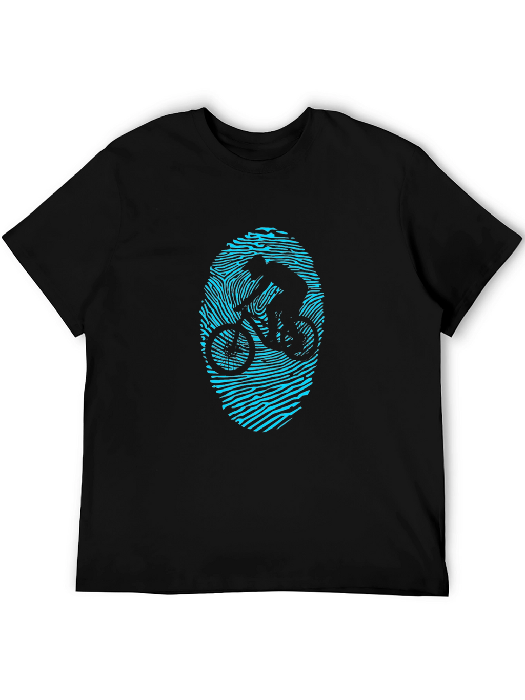 Mountain Bike Fingerprint Graphic T-Shirt