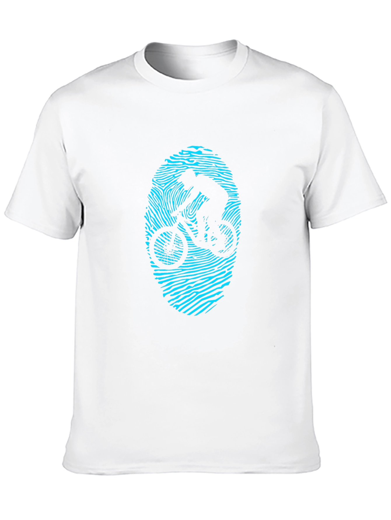 Mountain Bike Fingerprint Graphic T-Shirt