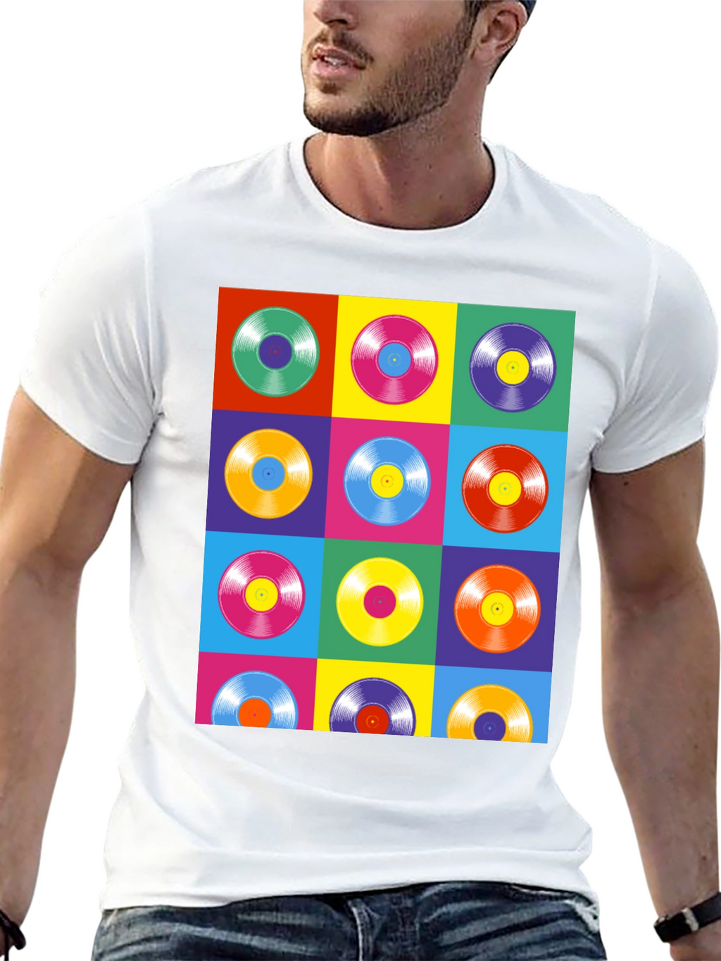Retro Vinyl Record Pop Art T-Shirt