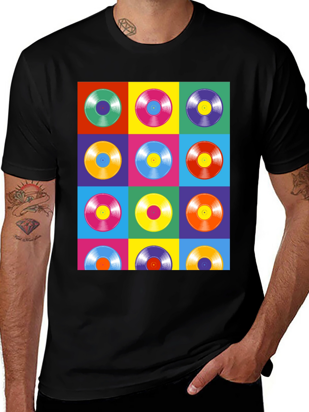 Retro Vinyl Record Pop Art T-Shirt