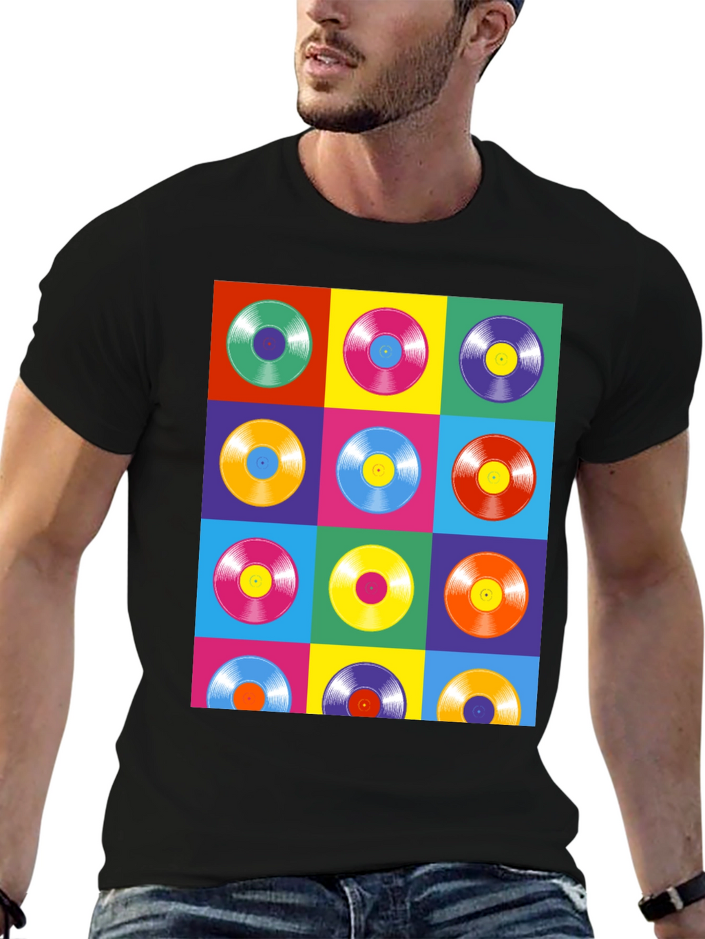 Retro Vinyl Record Pop Art T-Shirt