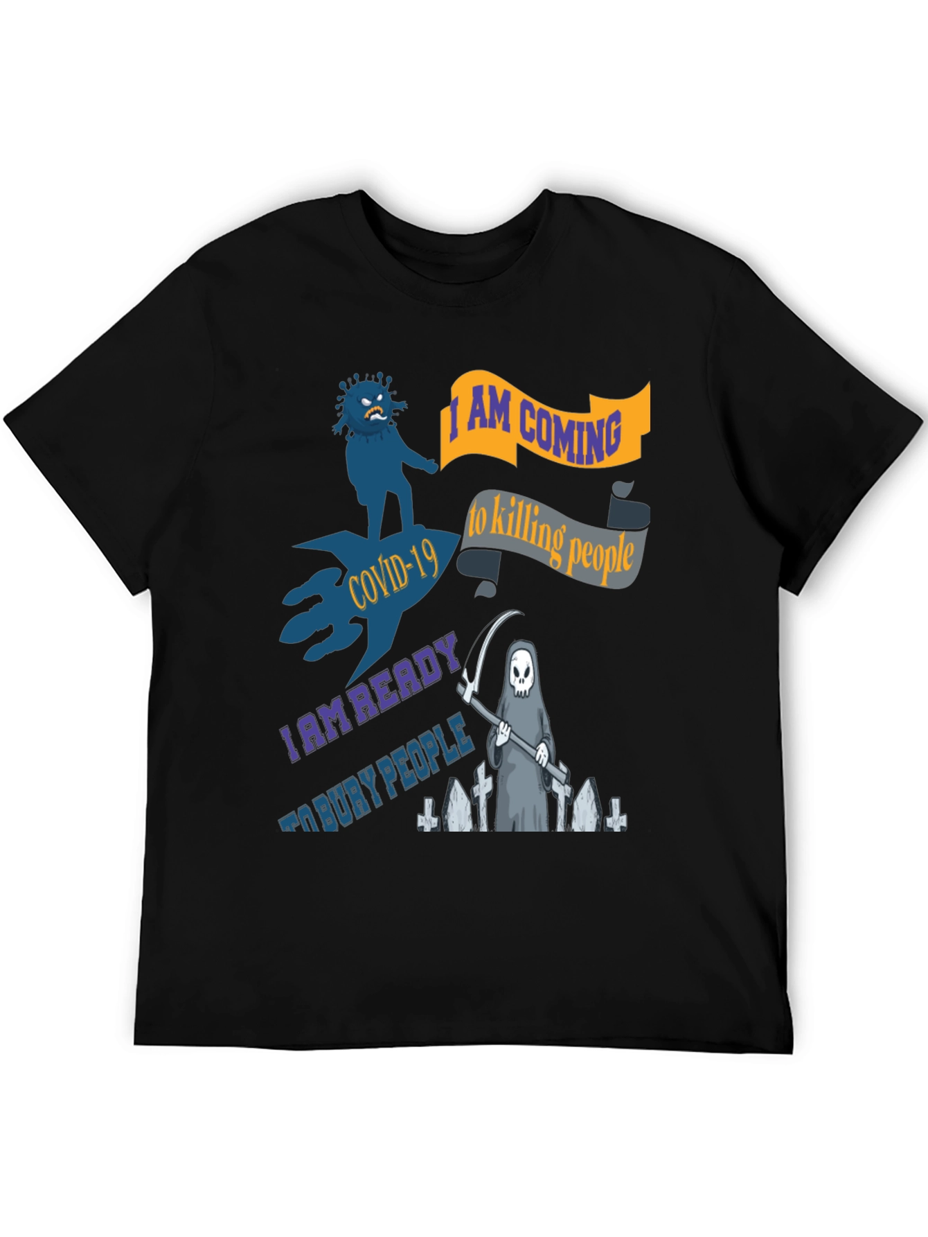 COVID-19 Reaper Graphic Tee - Sarcastic Humor T-Shirt