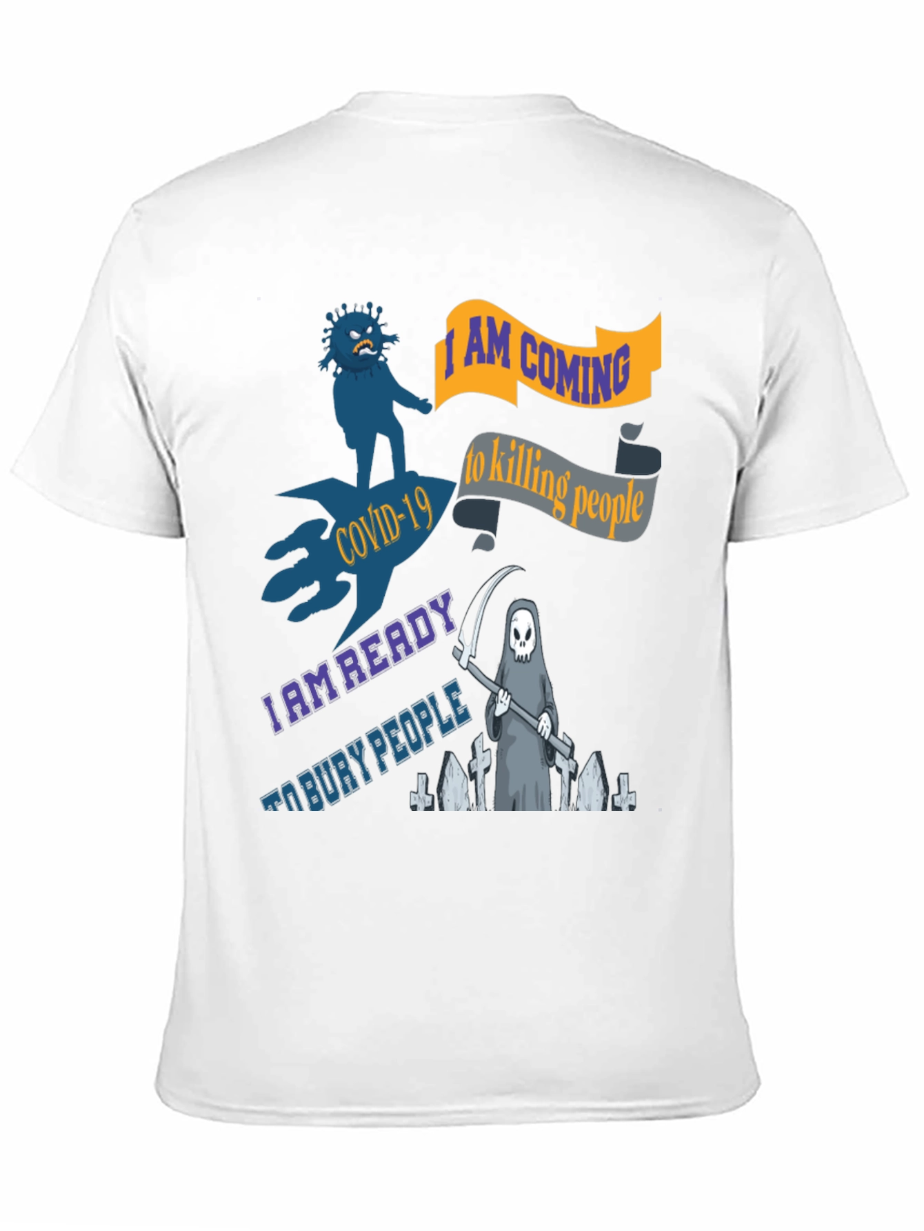 COVID-19 Reaper Graphic Tee - Sarcastic Humor T-Shirt