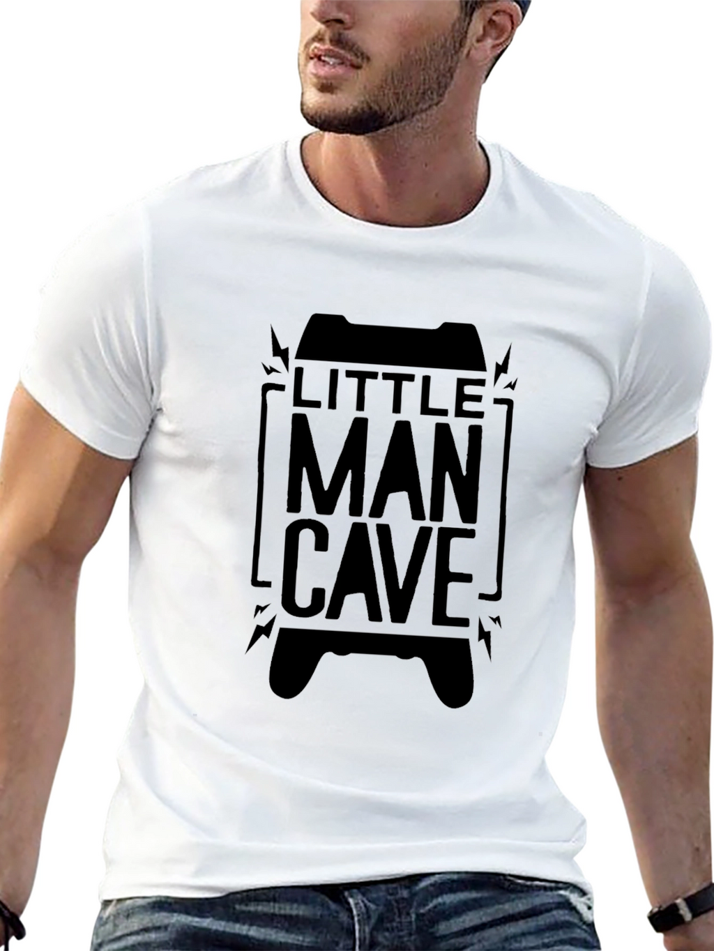 Little Man Cave Gamer T-Shirt - Black