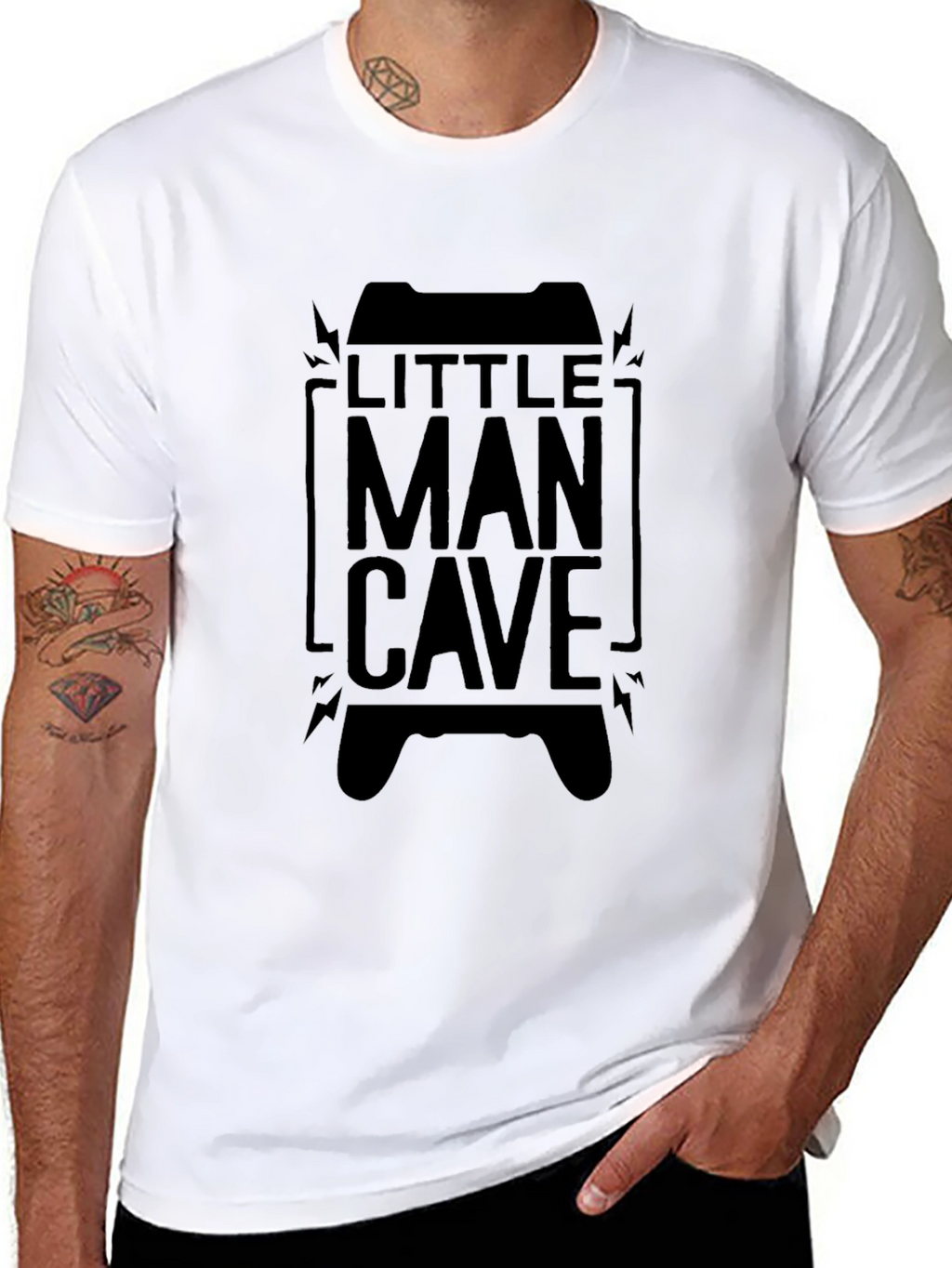 Little Man Cave Gamer T-Shirt - Black