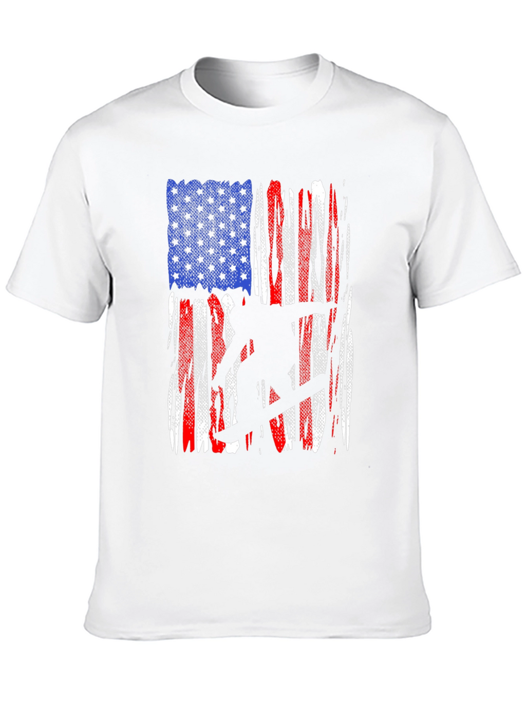 American Flag Snowboarder Graphic T-Shirt