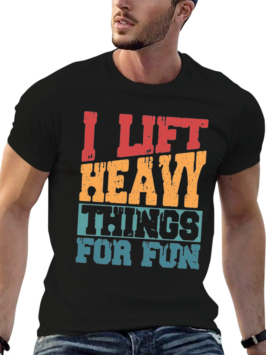 I Lift Heavy Things Funny Graphic Tee