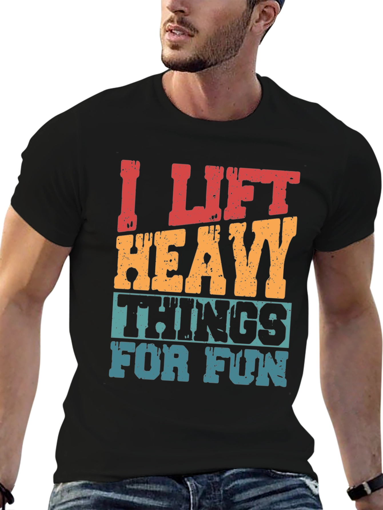 I Lift Heavy Things Funny Graphic Tee