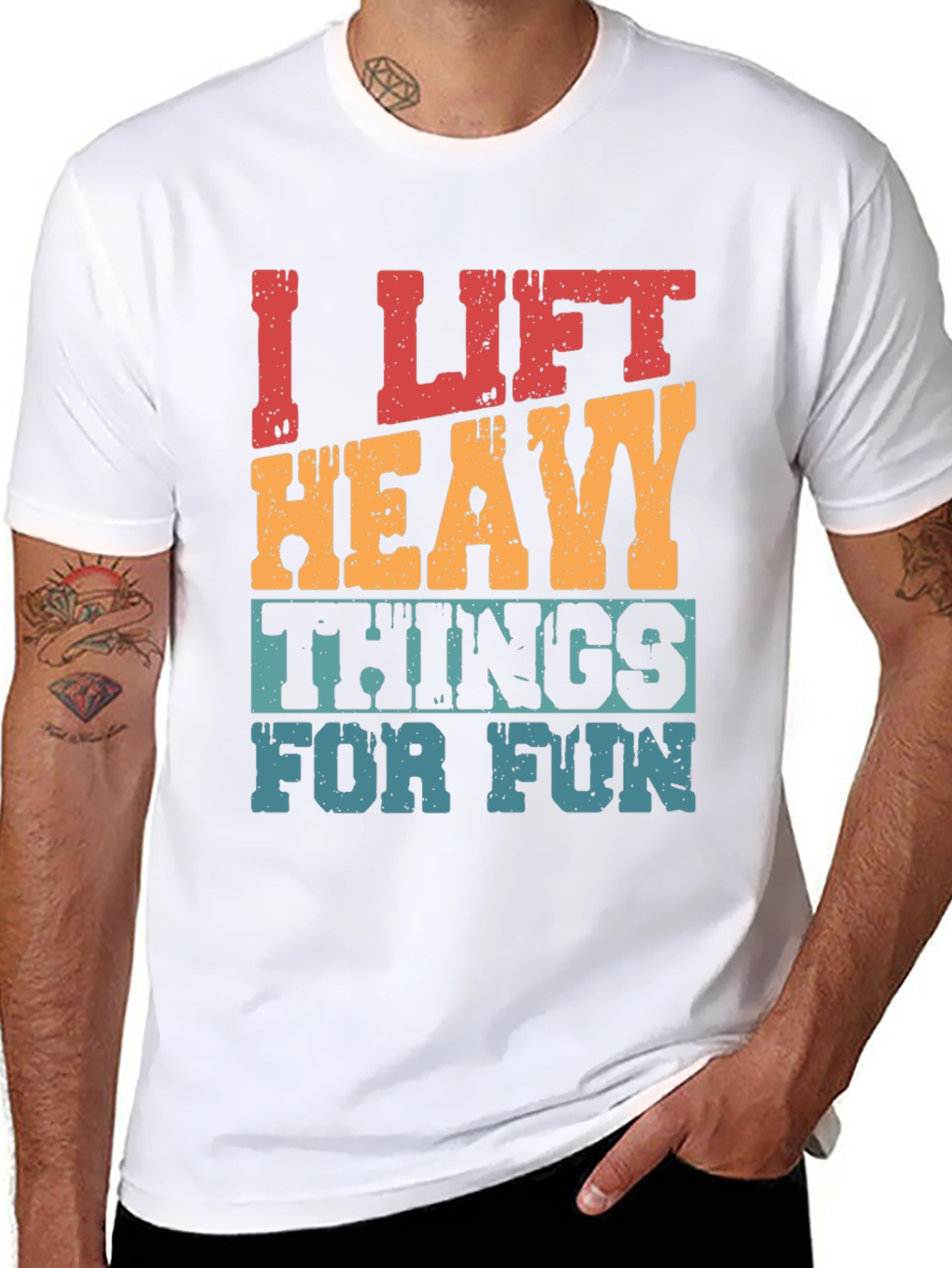 I Lift Heavy Things Funny Graphic Tee