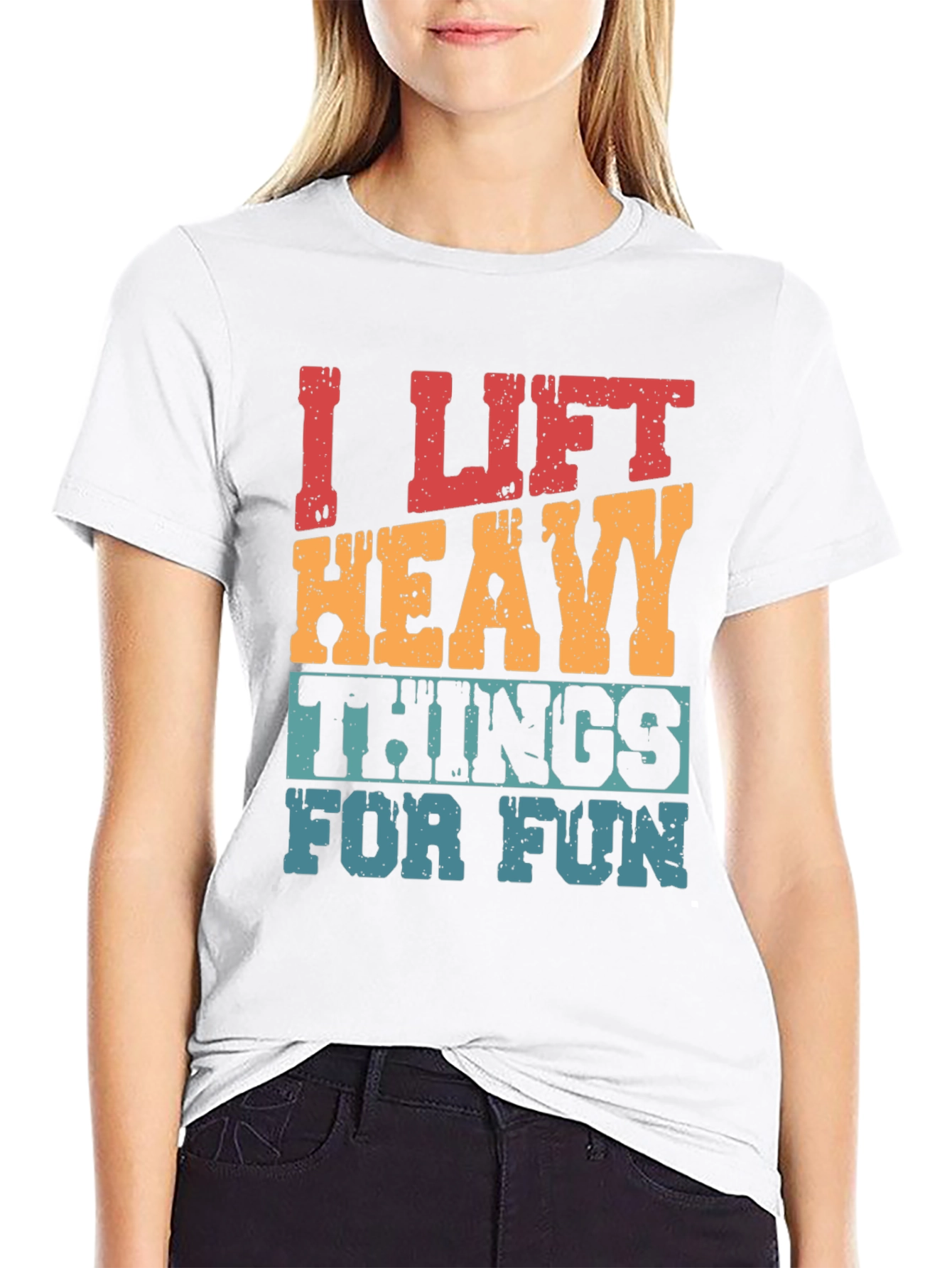 I Lift Heavy Things Funny Graphic Tee