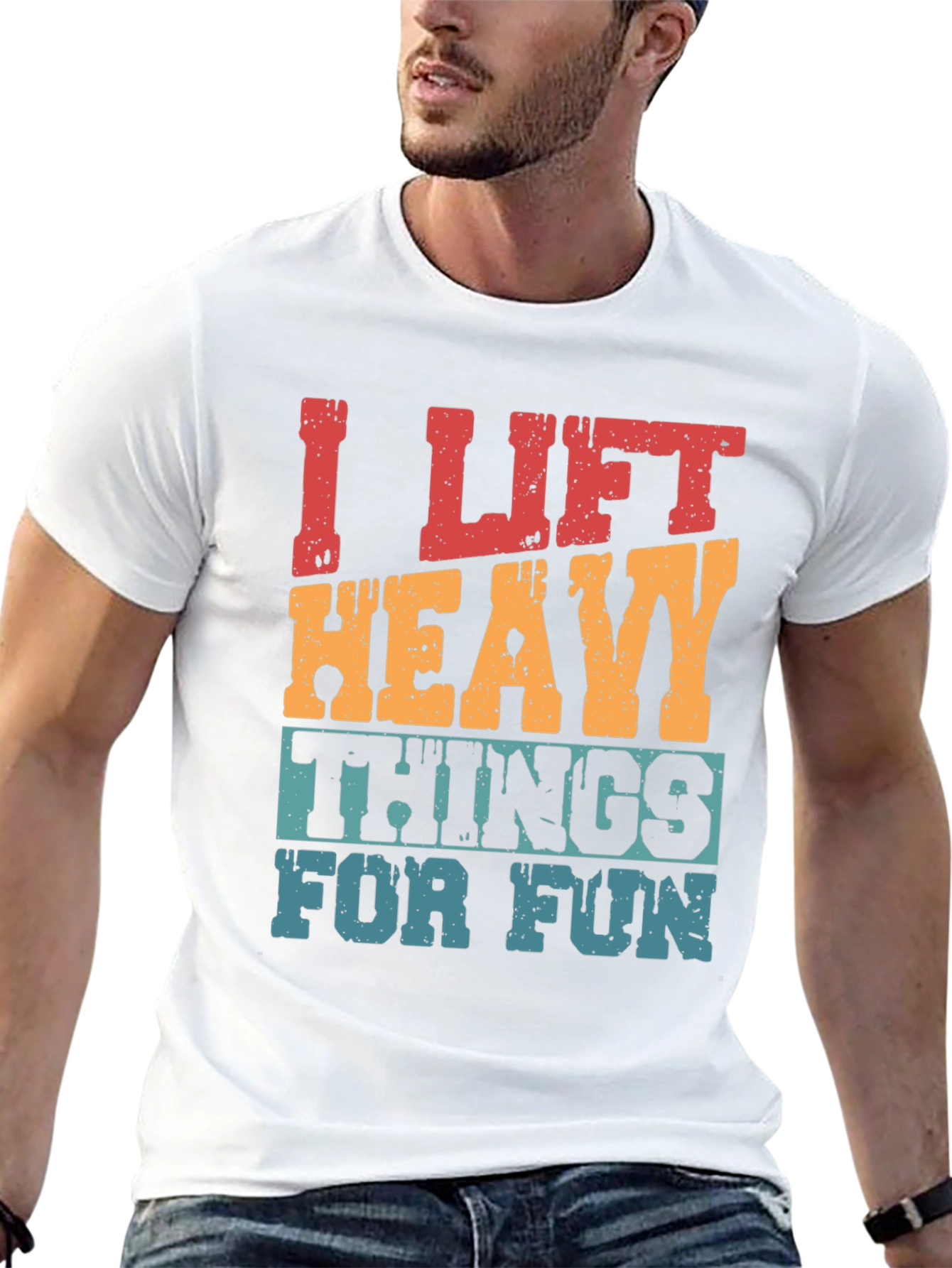 I Lift Heavy Things Funny Graphic Tee