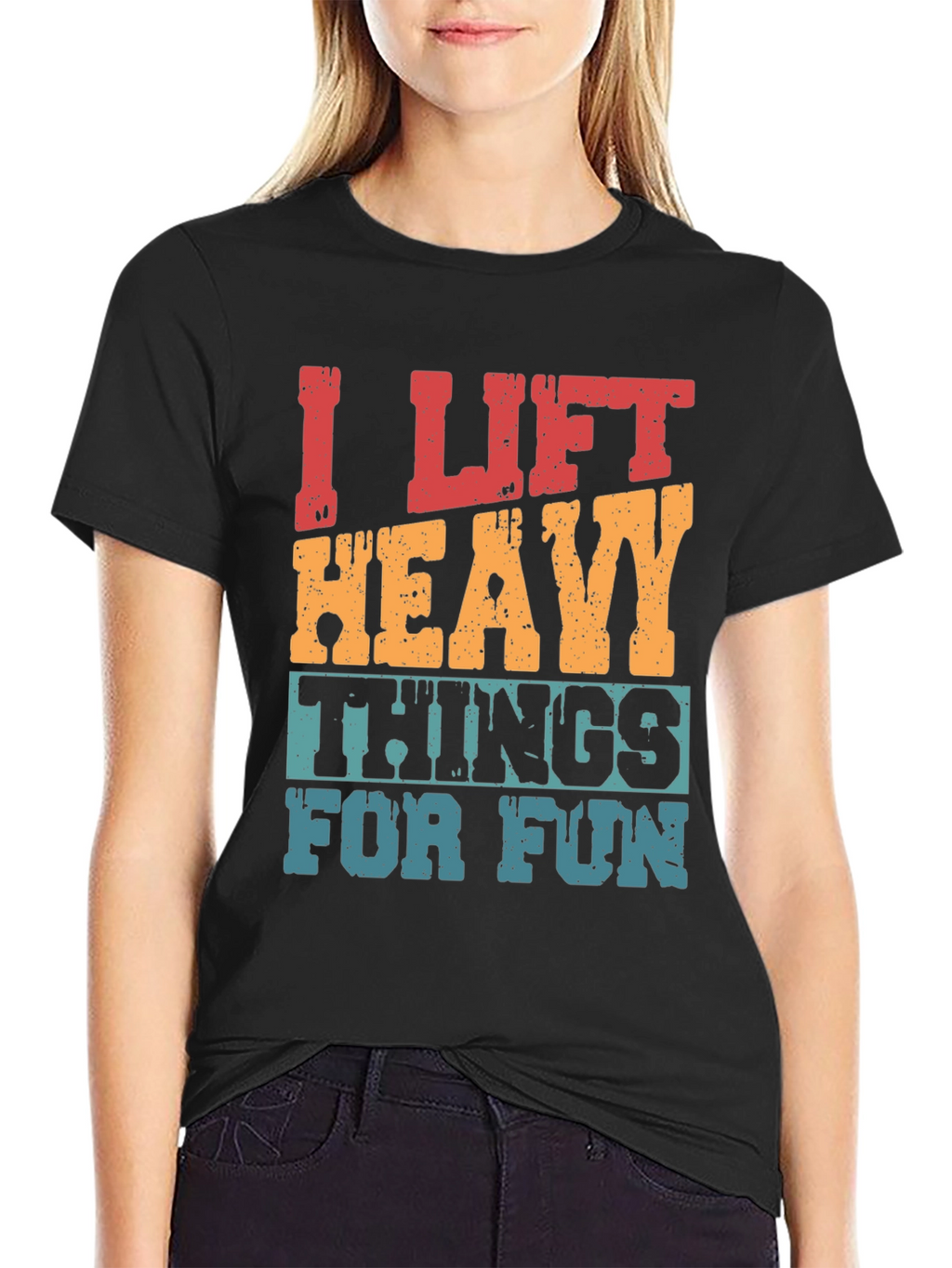 I Lift Heavy Things Funny Graphic Tee