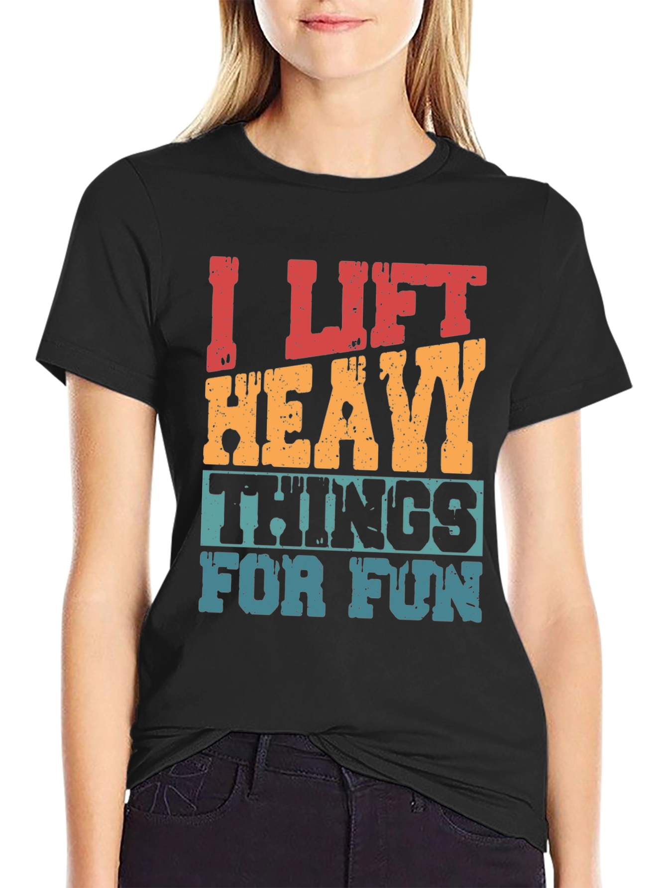 I Lift Heavy Things Funny Graphic Tee