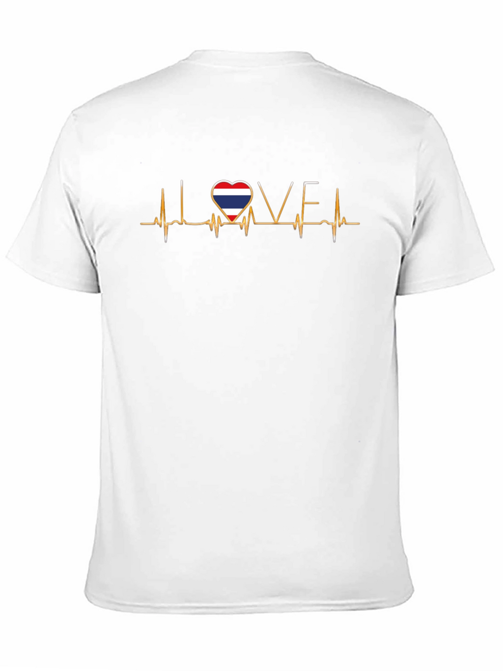 Thailand Flag Love Heartbeat T-Shirt