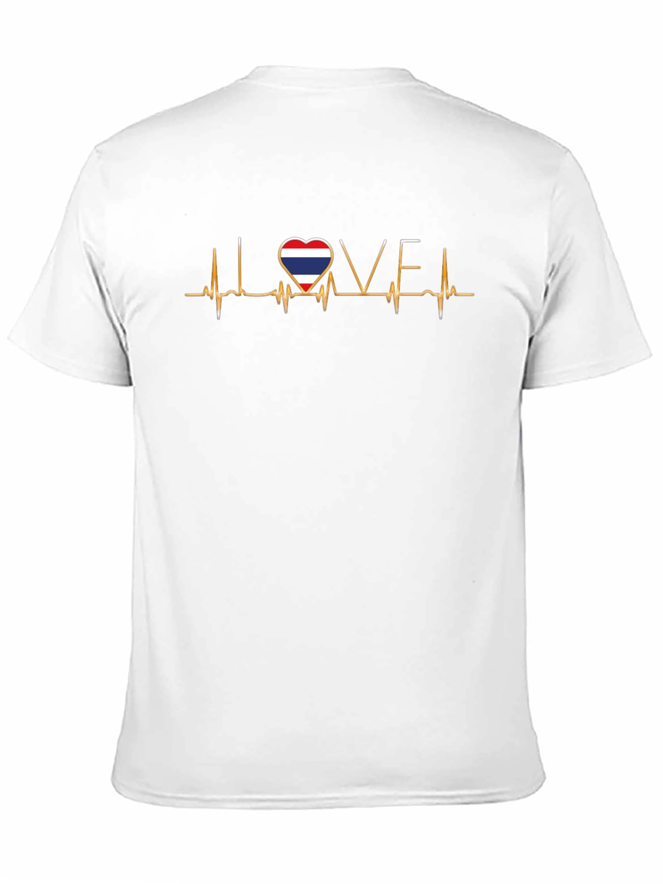 Thailand Flag Love Heartbeat T-Shirt