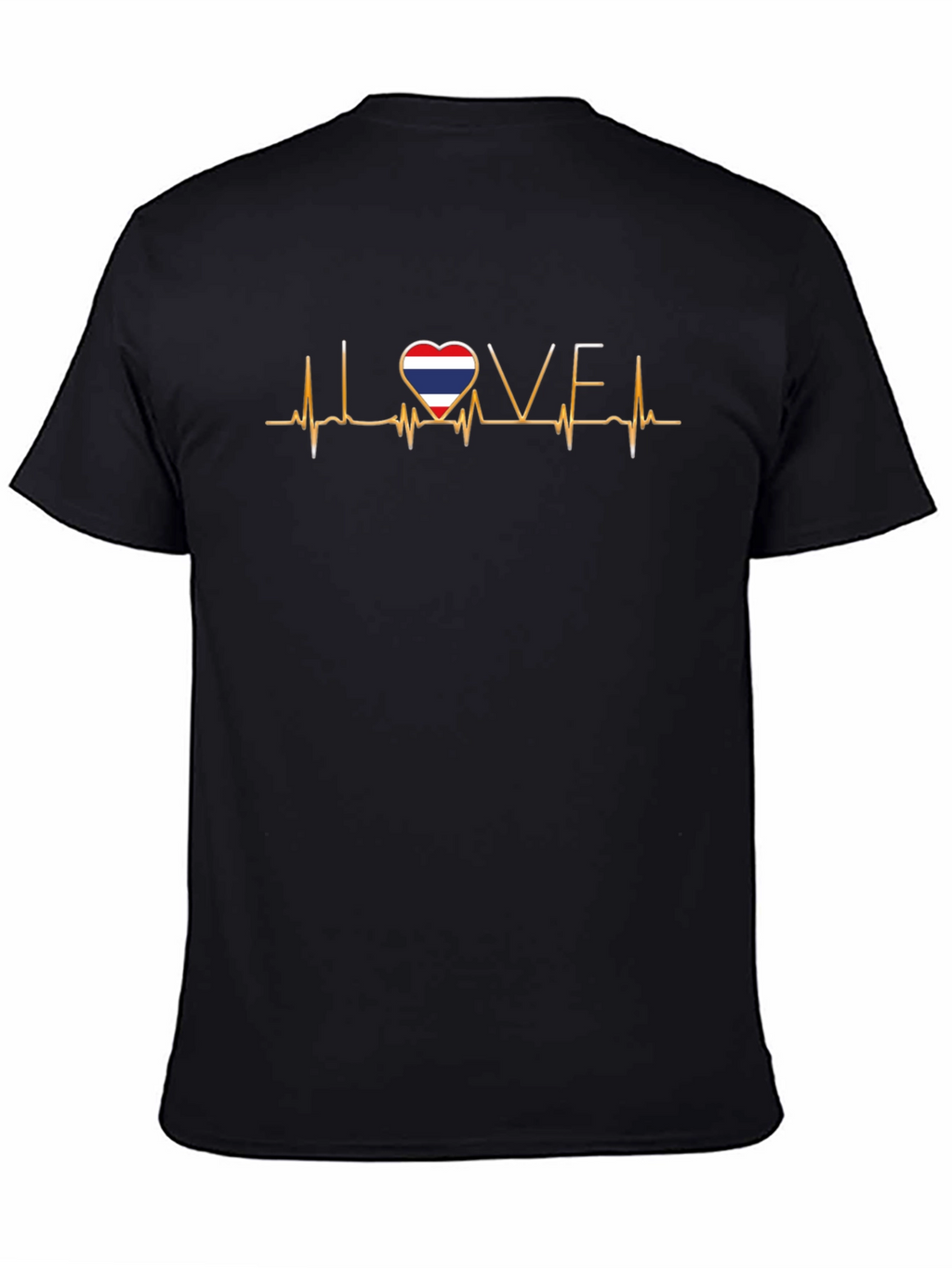 Thailand Flag Love Heartbeat T-Shirt
