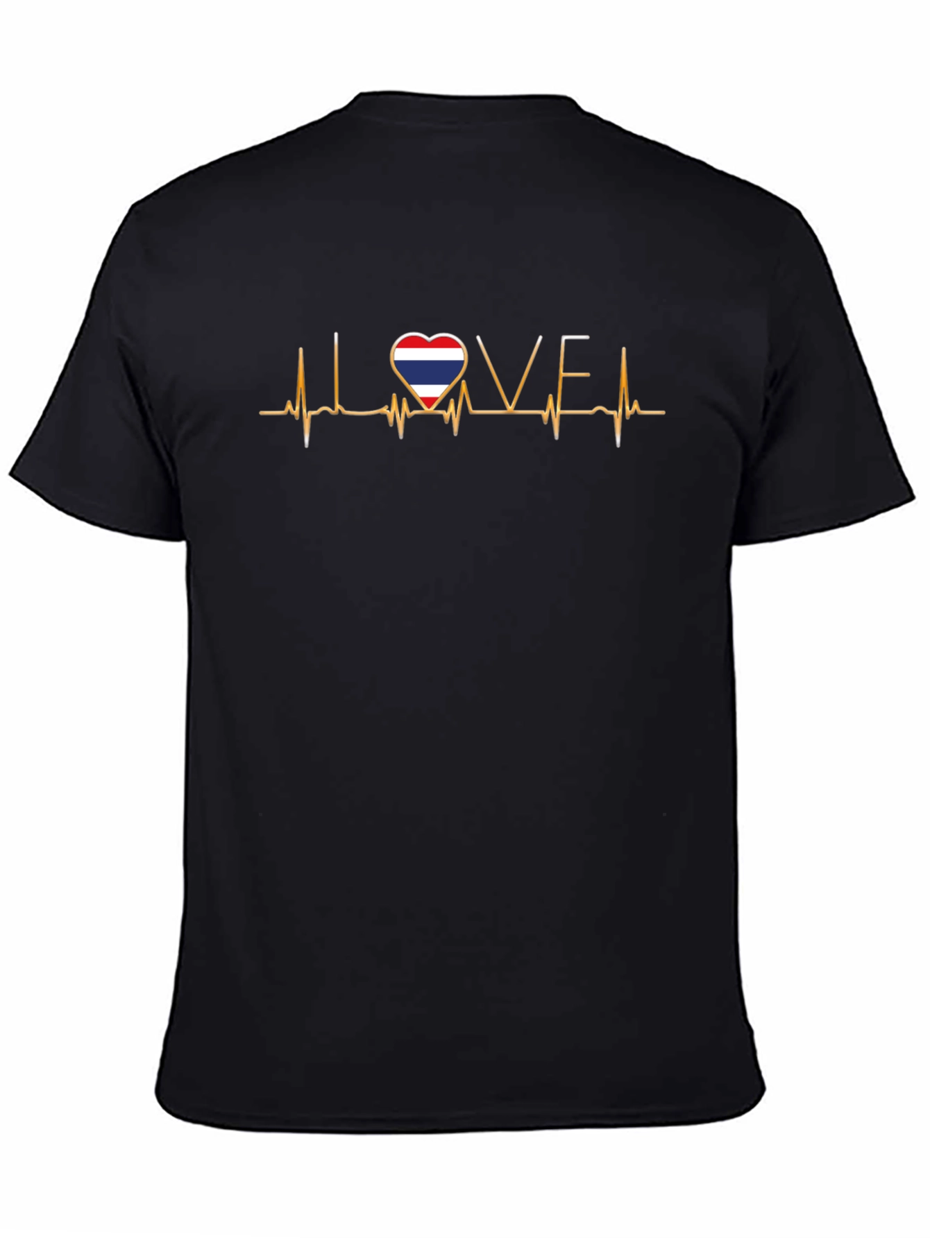 Thailand Flag Love Heartbeat T-Shirt
