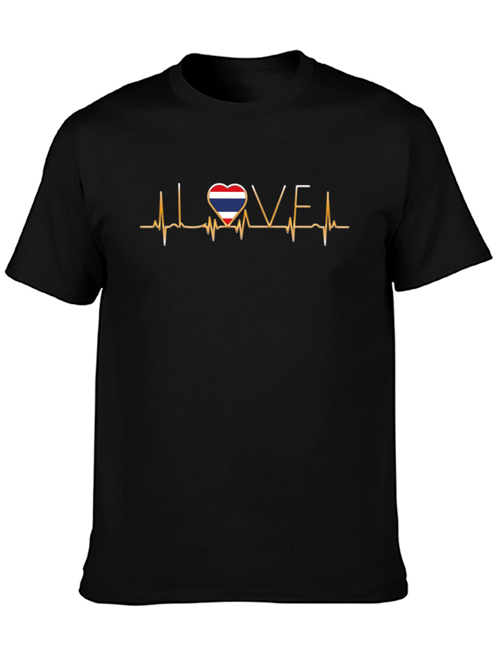 Thailand Flag Love Heartbeat T-Shirt