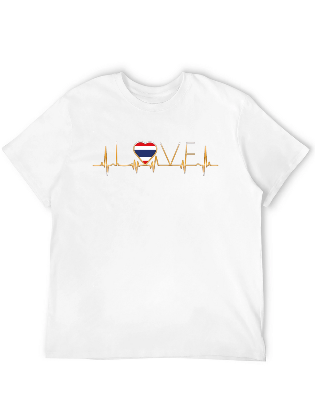 Thailand Flag Love Heartbeat T-Shirt
