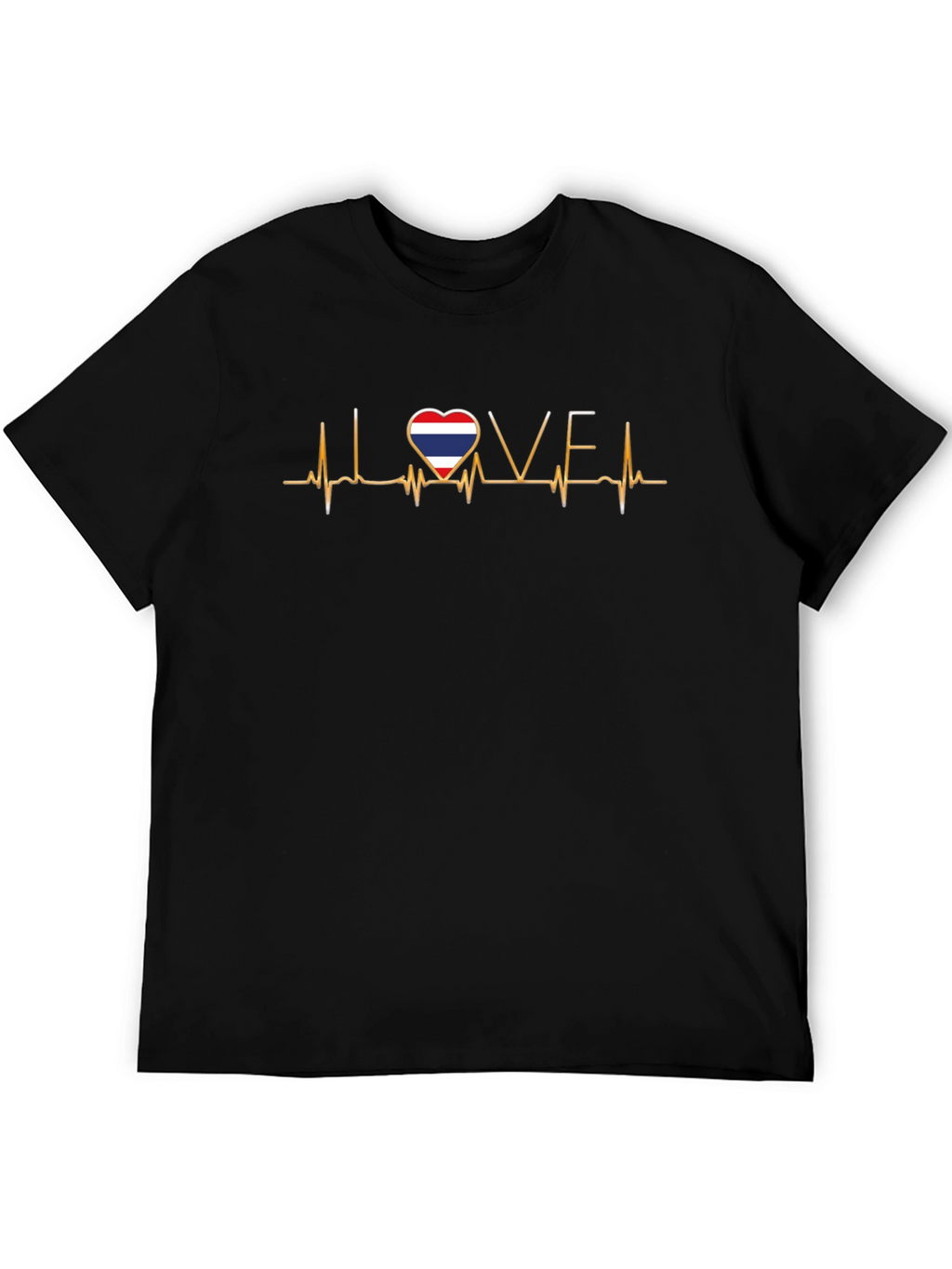 Thailand Flag Love Heartbeat T-Shirt