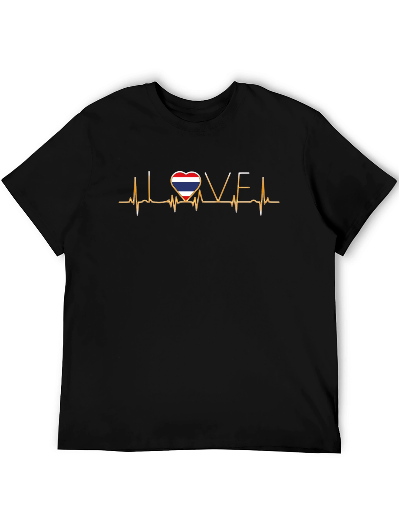 Thailand Flag Love Heartbeat T-Shirt