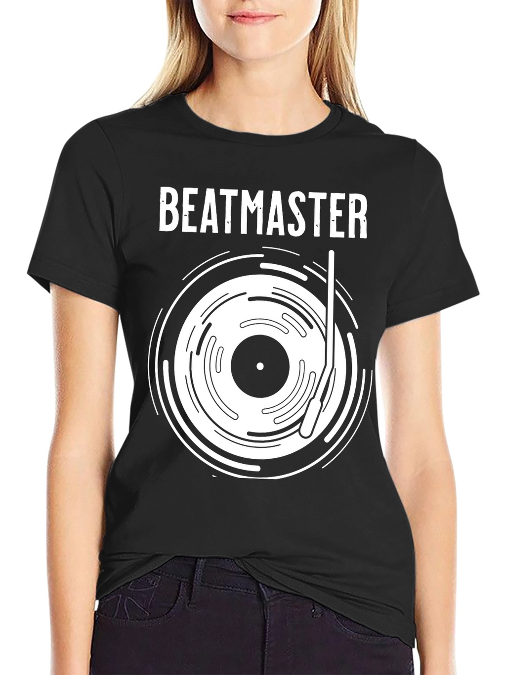 Beatmaster Black Graphic Tee for Music Lovers