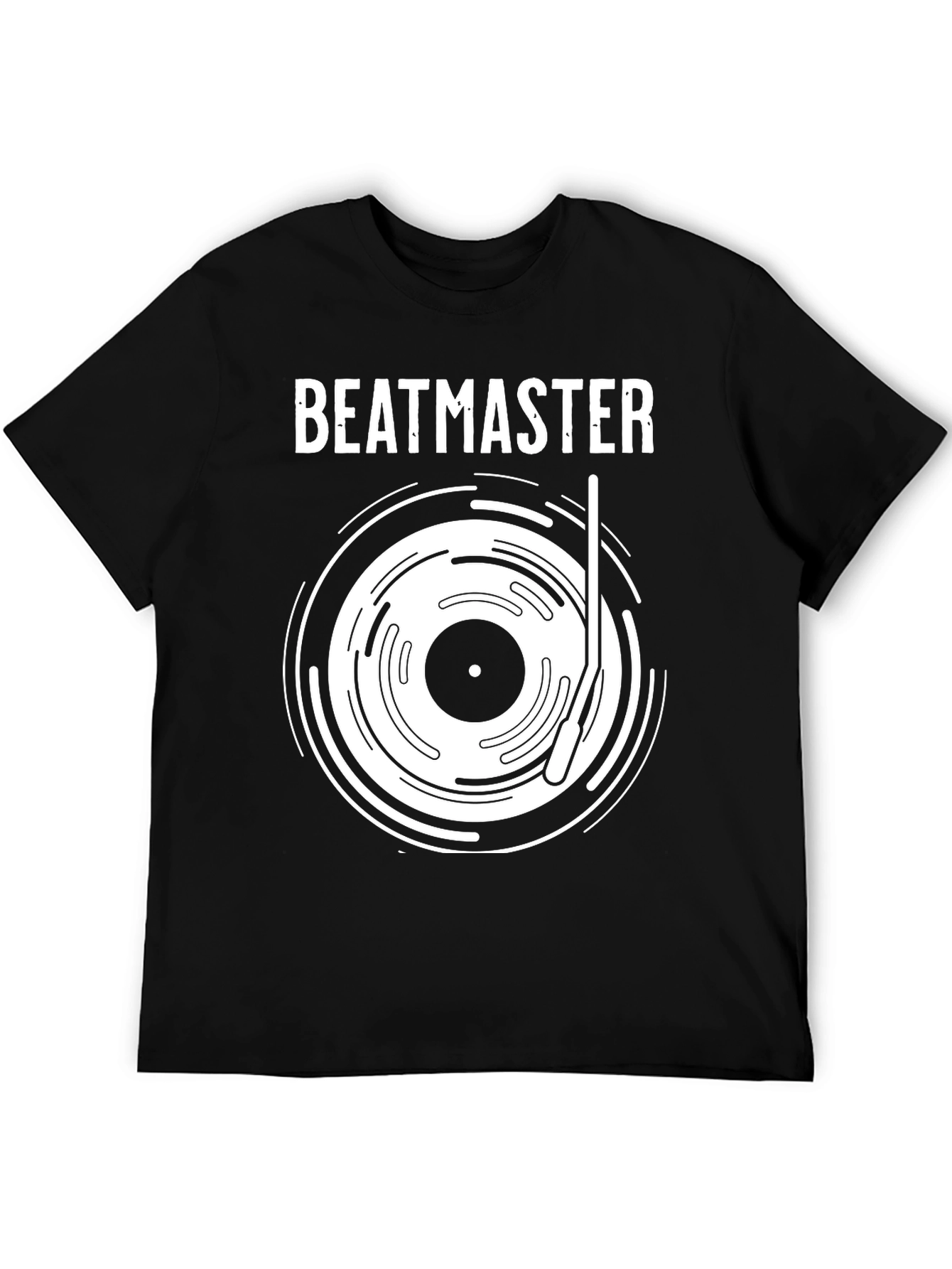 Beatmaster Black Graphic Tee for Music Lovers