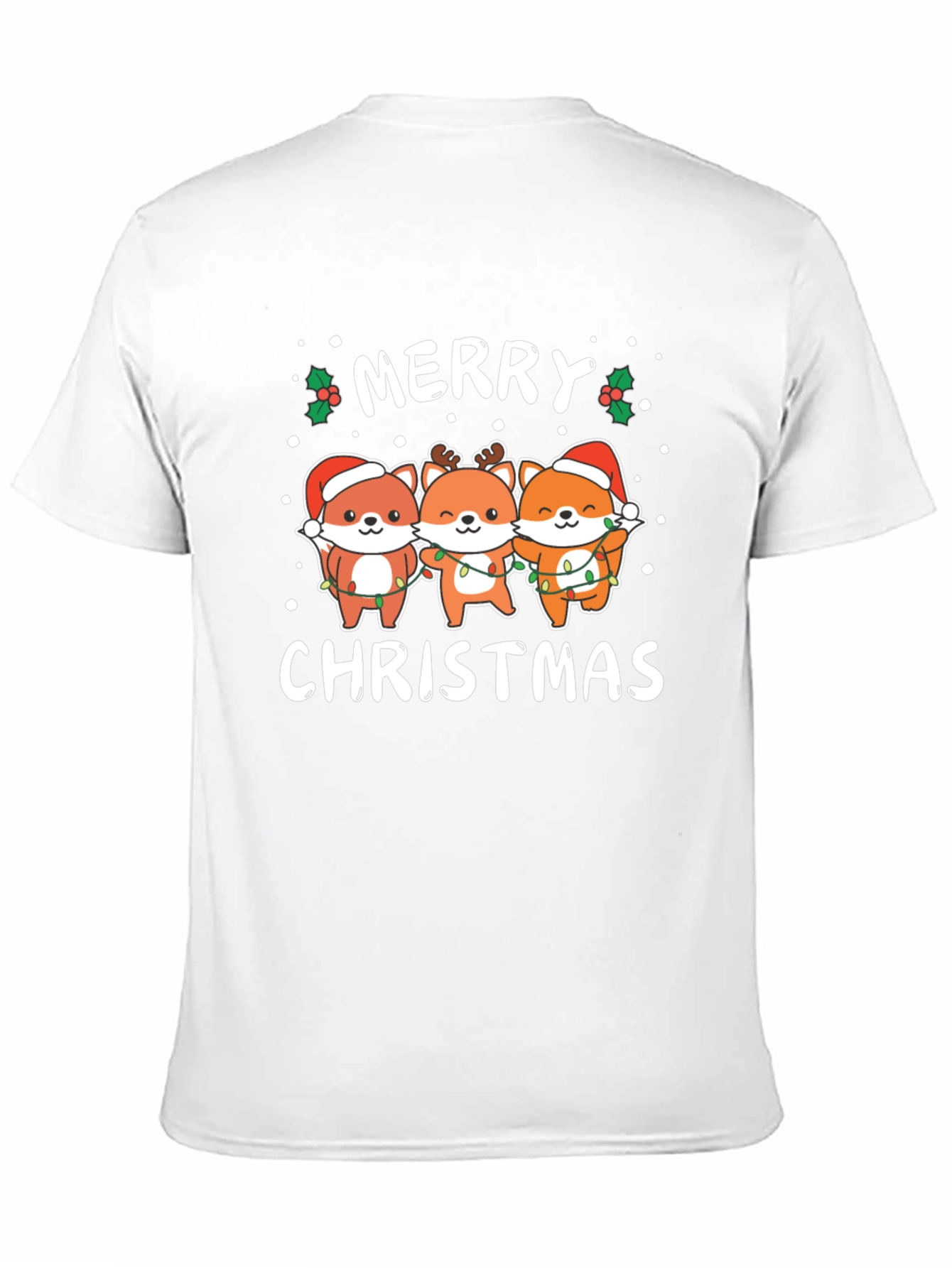 Merry Christmas Fox T-Shirt - Holiday Gift