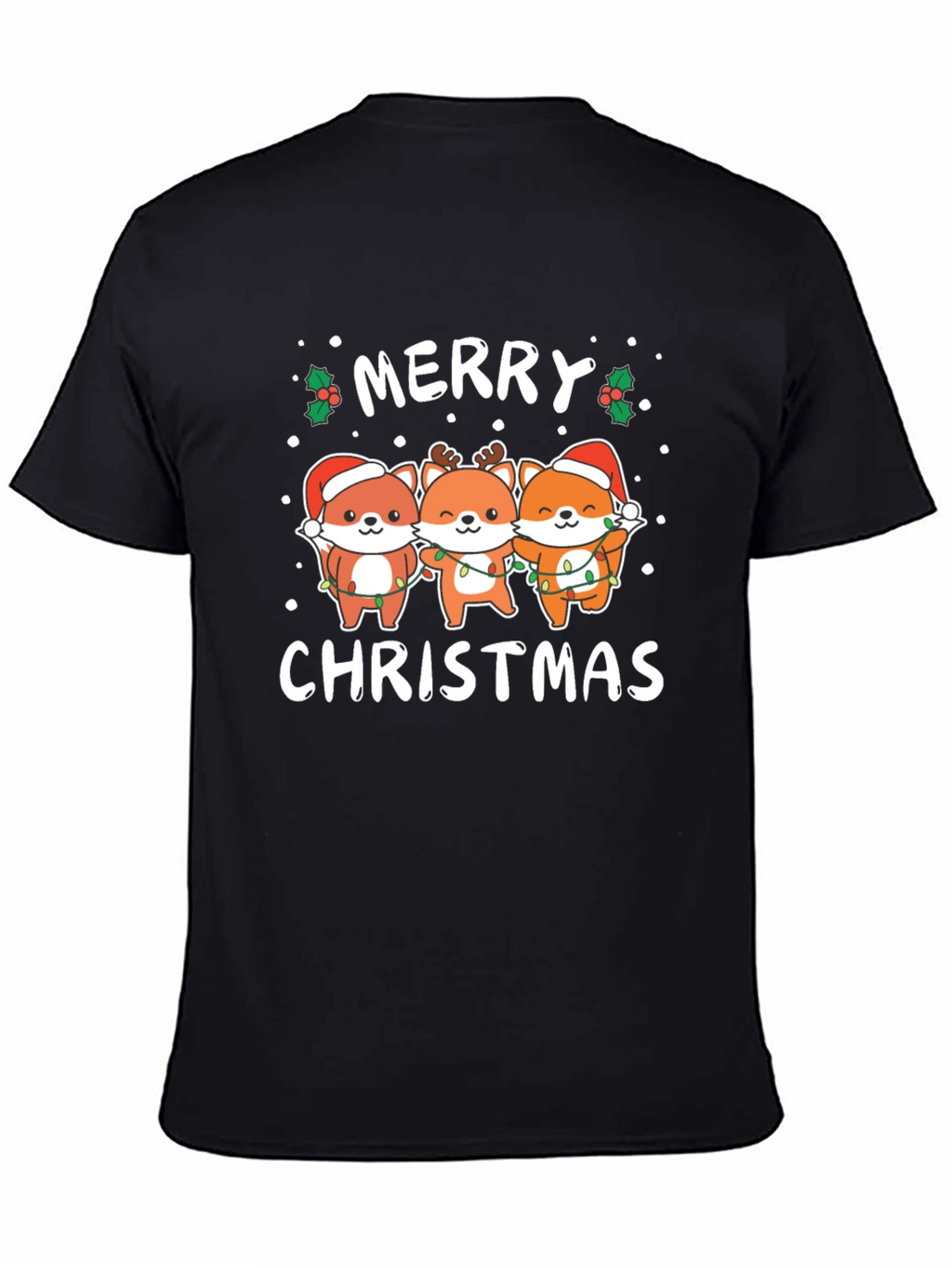 Merry Christmas Fox T-Shirt - Holiday Gift