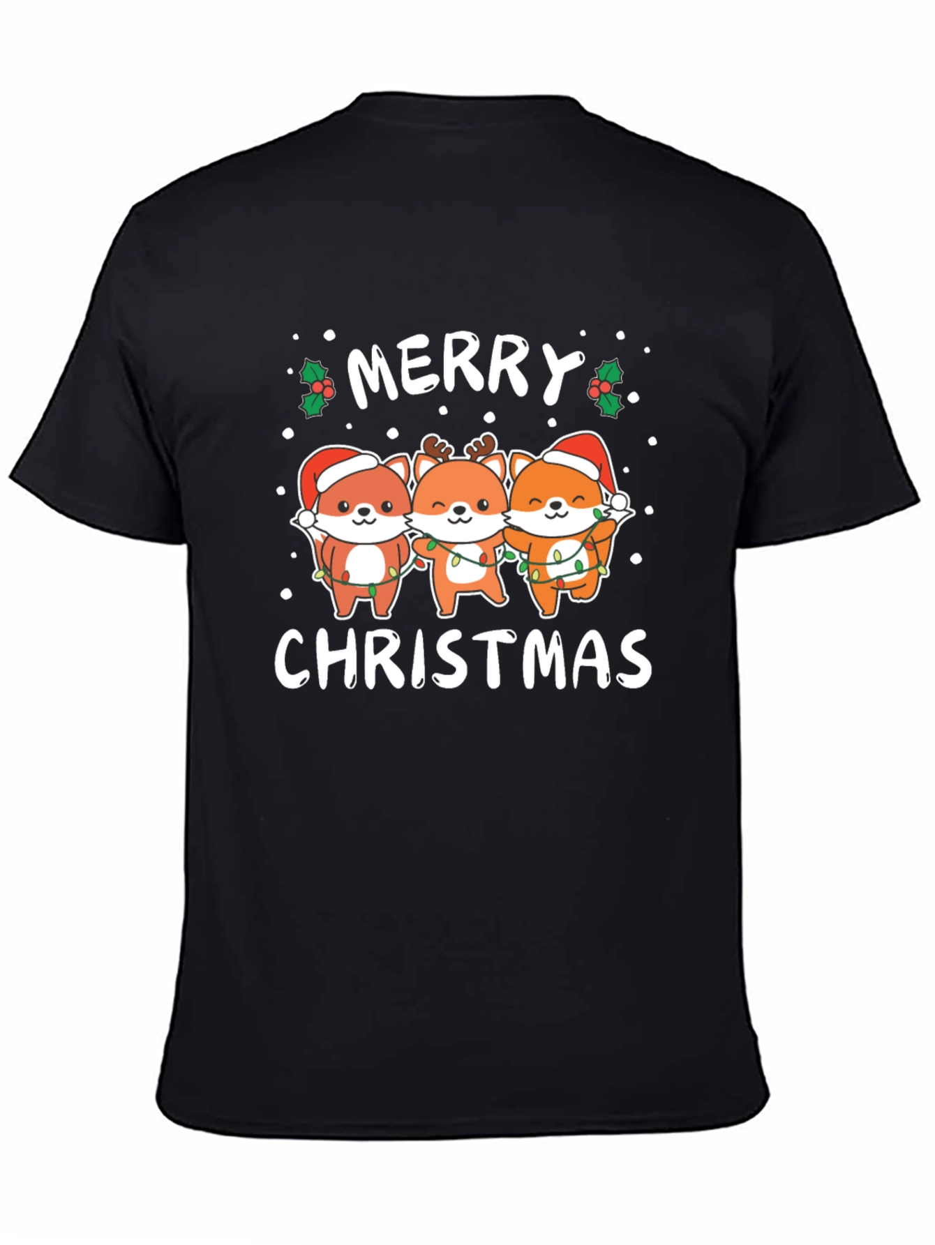 Merry Christmas Fox T-Shirt - Holiday Gift