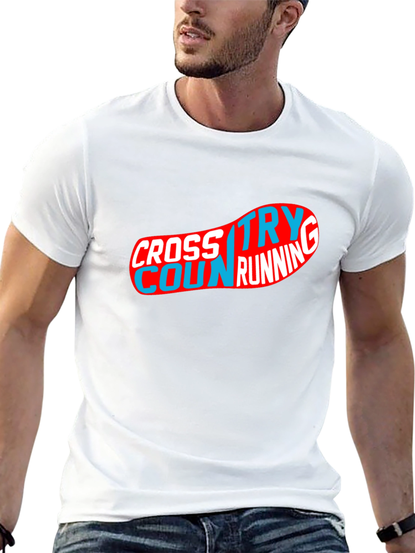 Cross Country Running Graphic Tee - Black