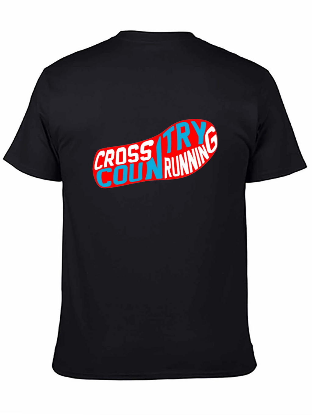 Cross Country Running Graphic Tee - Black