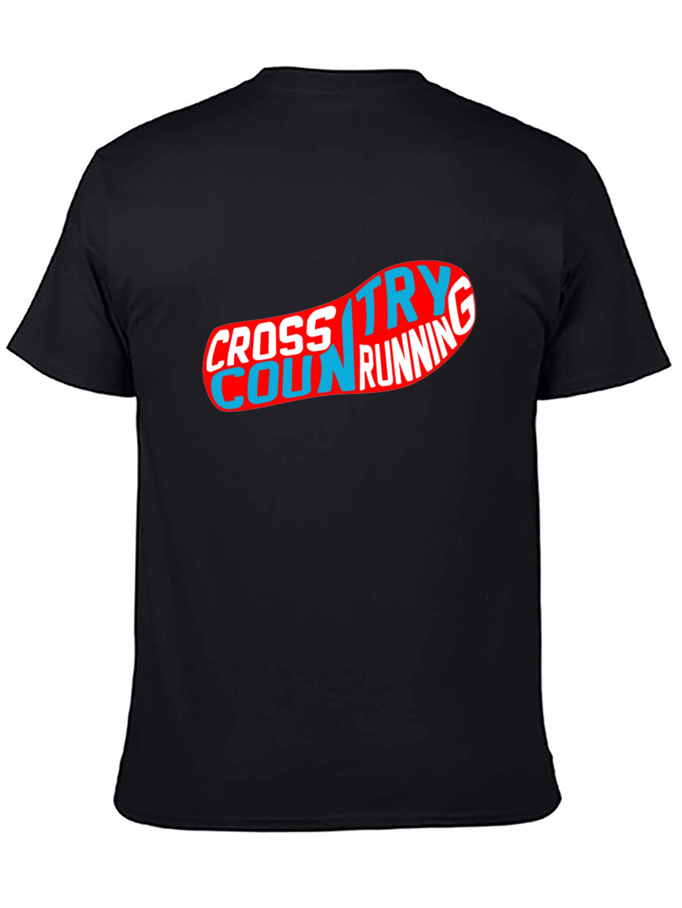 Cross Country Running Graphic Tee - Black